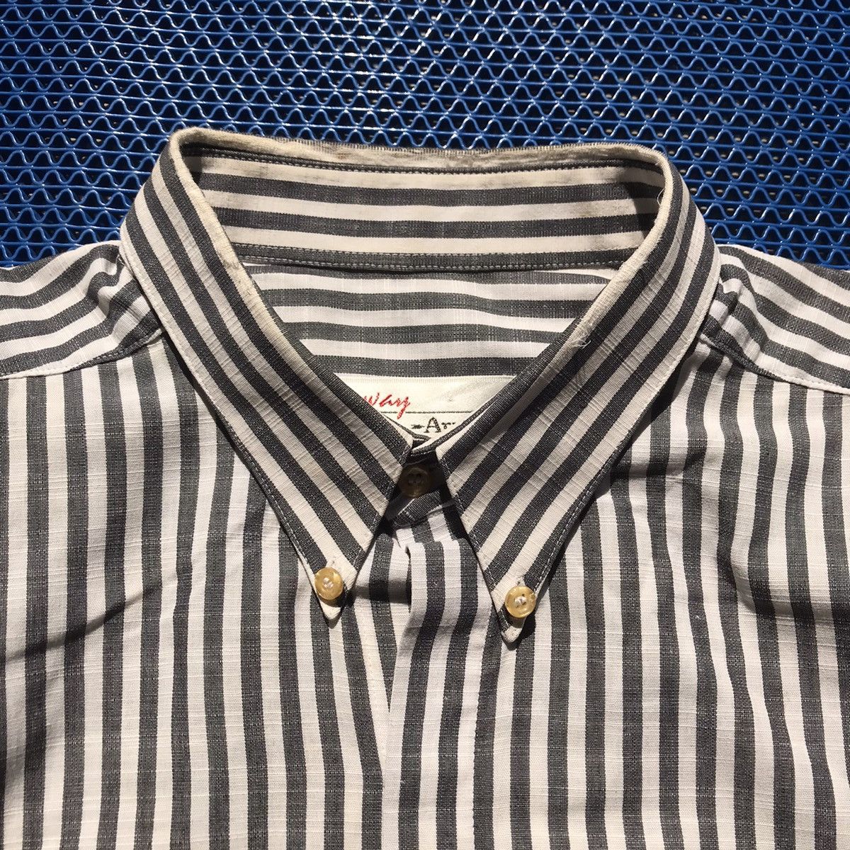 Arrow × Vintage Vintage Ivy League Arrow Black White two tone stripes button Size US XL / EU 56 / 4 - 4 Thumbnail