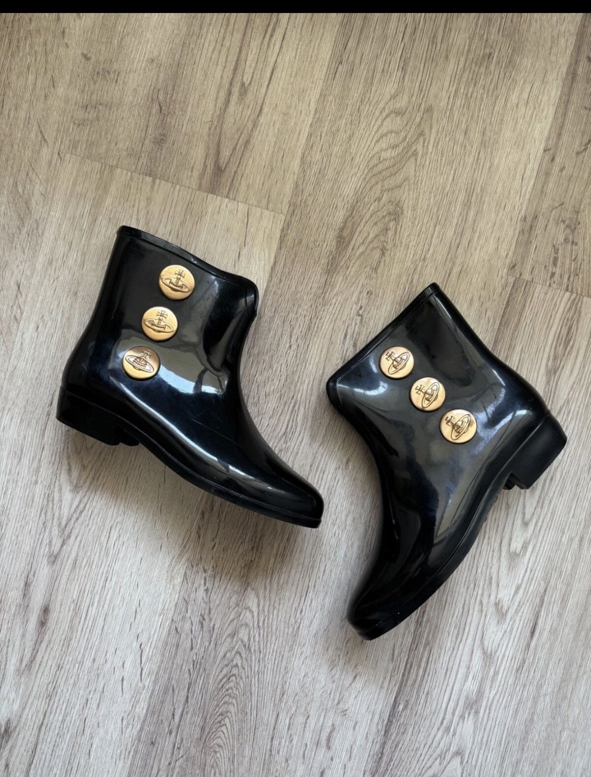 Vivienne Westwood VIVIENNE WESTWOOD MELISSA Wellies Ankle Rain Boots Buttons Size US 6 / IT 36 - 1 Thumbnail