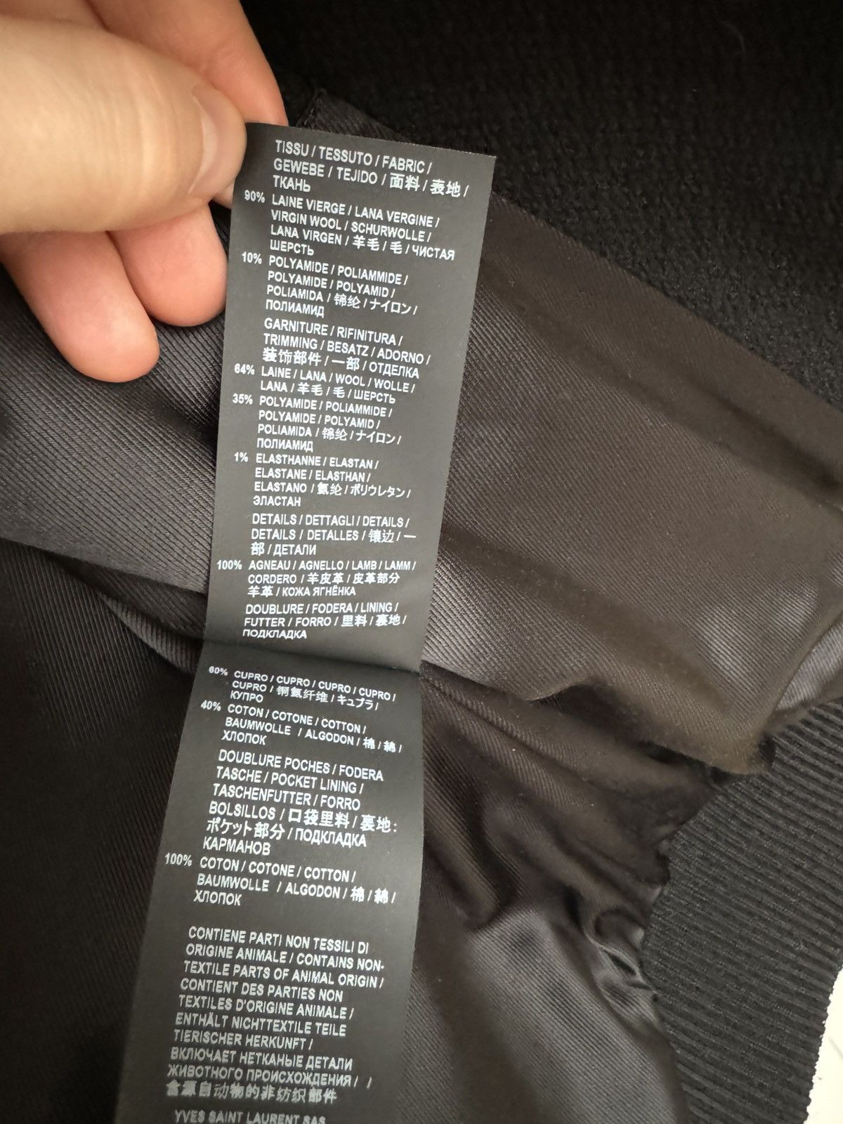 Saint Laurent Paris SAINT LAURENT Black Wool Varsity Bomber Jacket Size US M / EU 48-50 / 2 - 6 Thumbnail