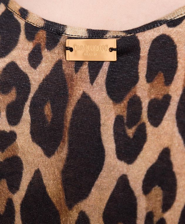 Balmain o1y0625 Tank Top in Leopard Size XXS / US 00 / IT 34 - 4 Thumbnail