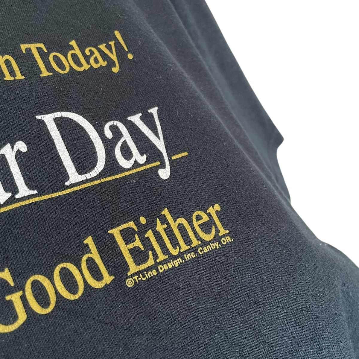 Fruit Of The Loom Not Today Vintage 2000s USA Funny Quotes Wording Tee Size US L / EU 52-54 / 3 - 5 Thumbnail