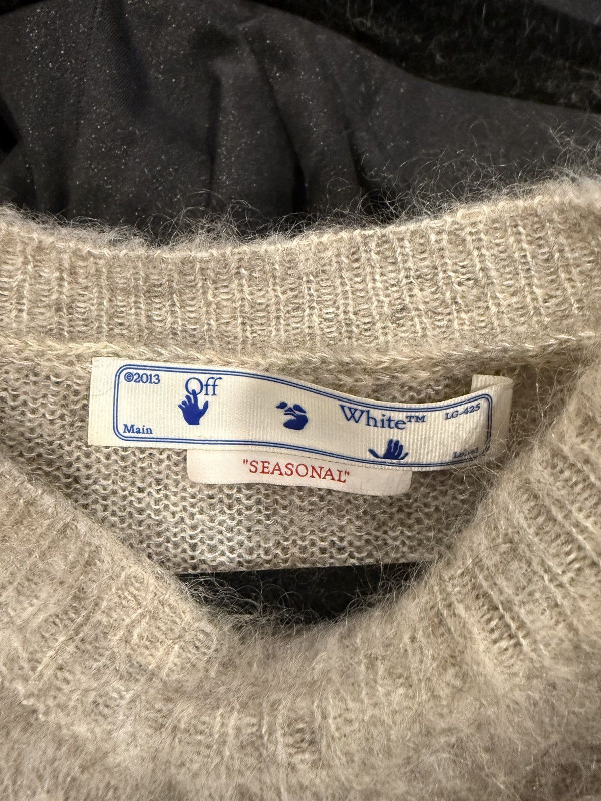 Off-White Off-White diag brushed knit crewneck Size US S / EU 44-46 / 1 - 6 Thumbnail