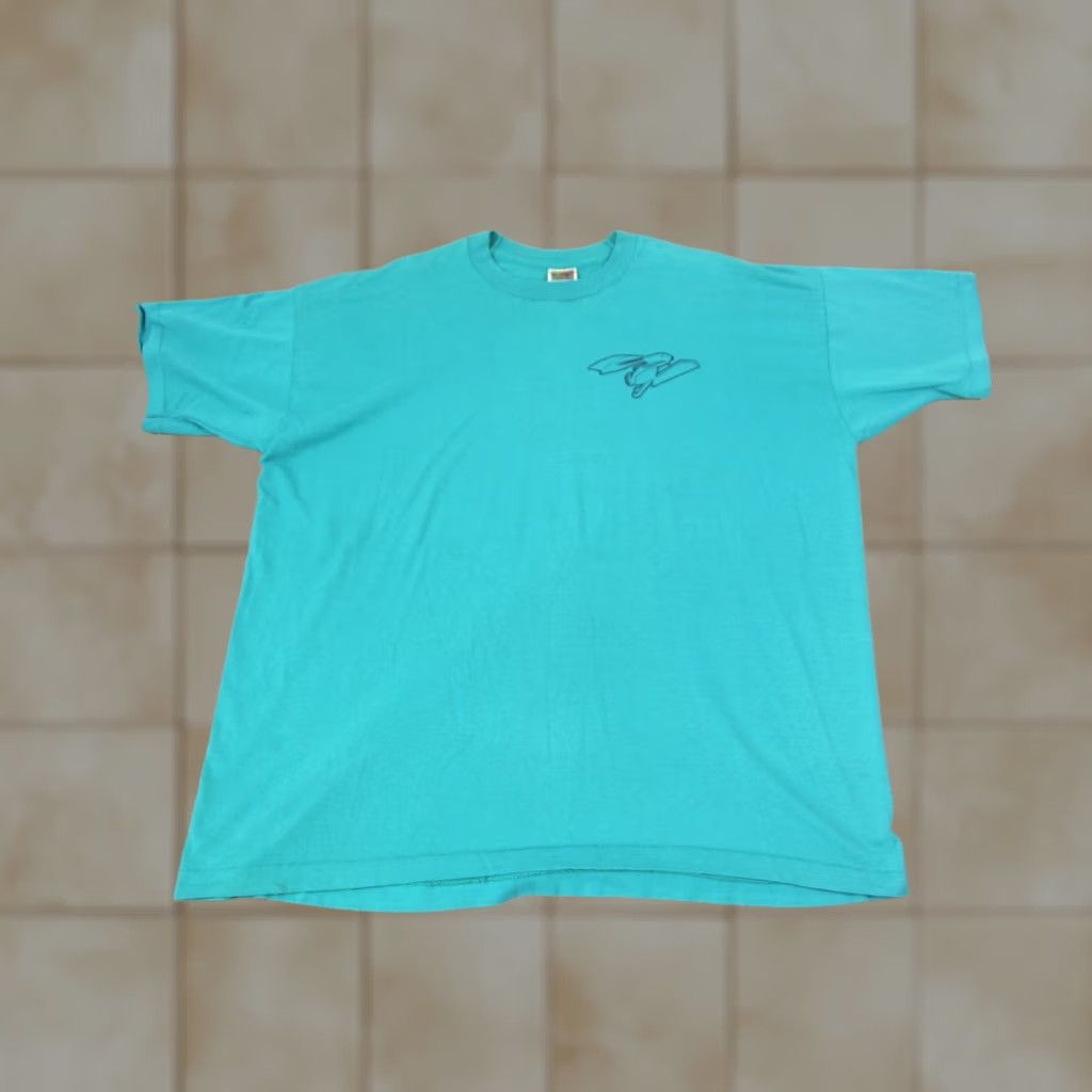 Fruit Of The Loom VINTAGE Fruit of the Loom Shirt Mens 2XL Blue Single Stitch Made in USA 90s Size US XXL / EU 58 / 5 - 1 Thumbnail