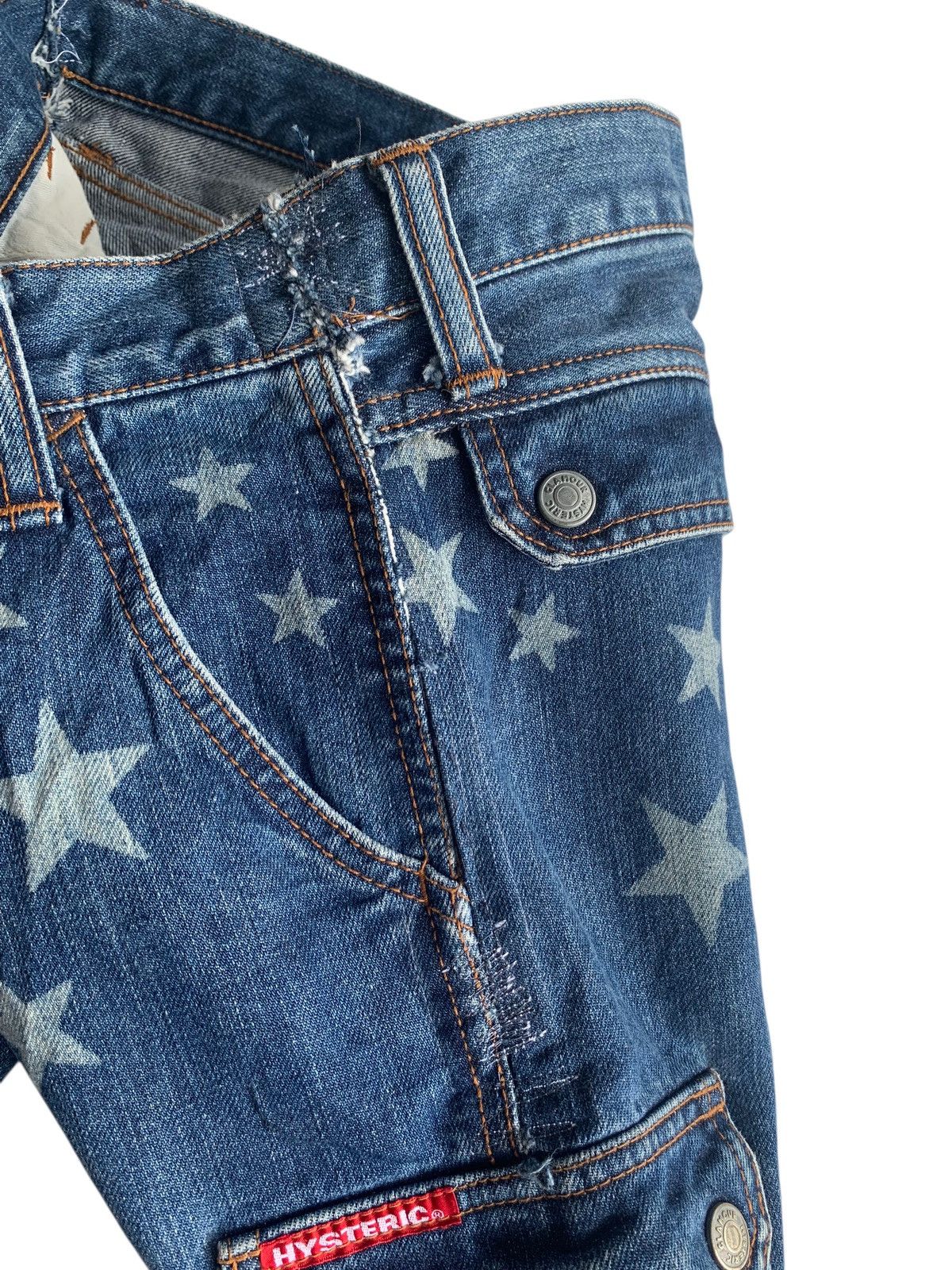 Kapital RARE💥HYSTERIC GLAMOUR STAR FLARED REPAIRED DISTRESSED DENIM Size US 30 / EU 46 - 16 Thumbnail