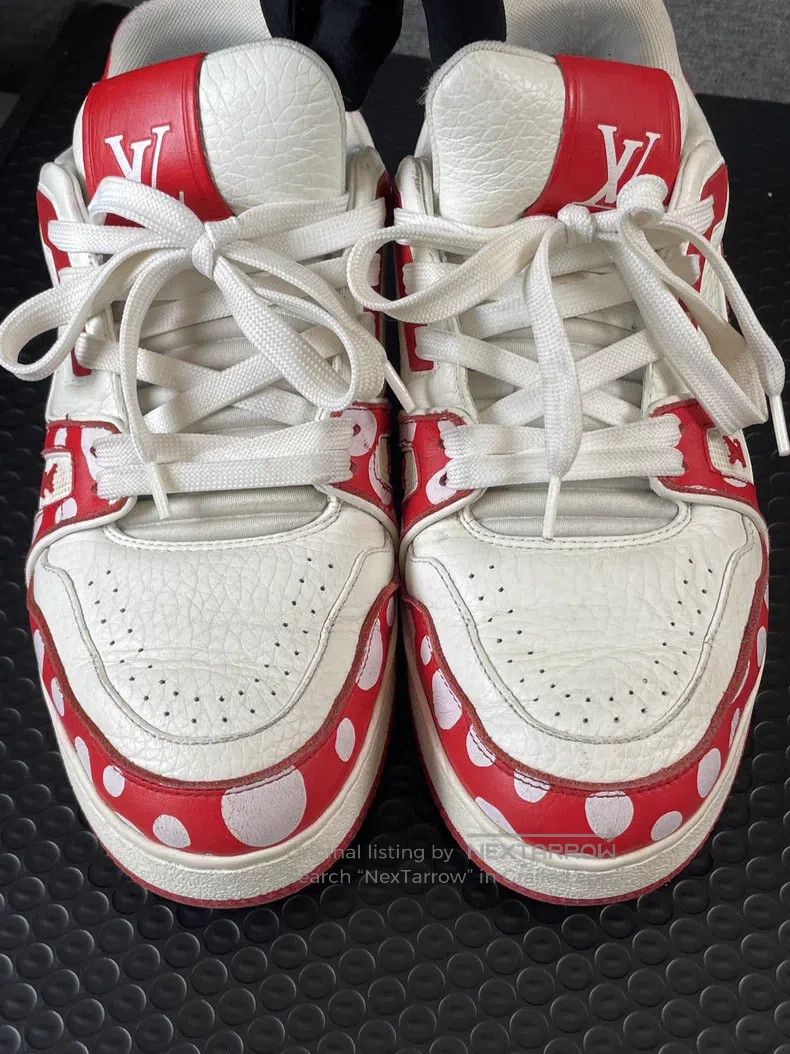 Louis Vuitton Louis Vuitton Trainer red and white polka-dot board shoes Size US 5.5 / EU 38 - 5 Thumbnail