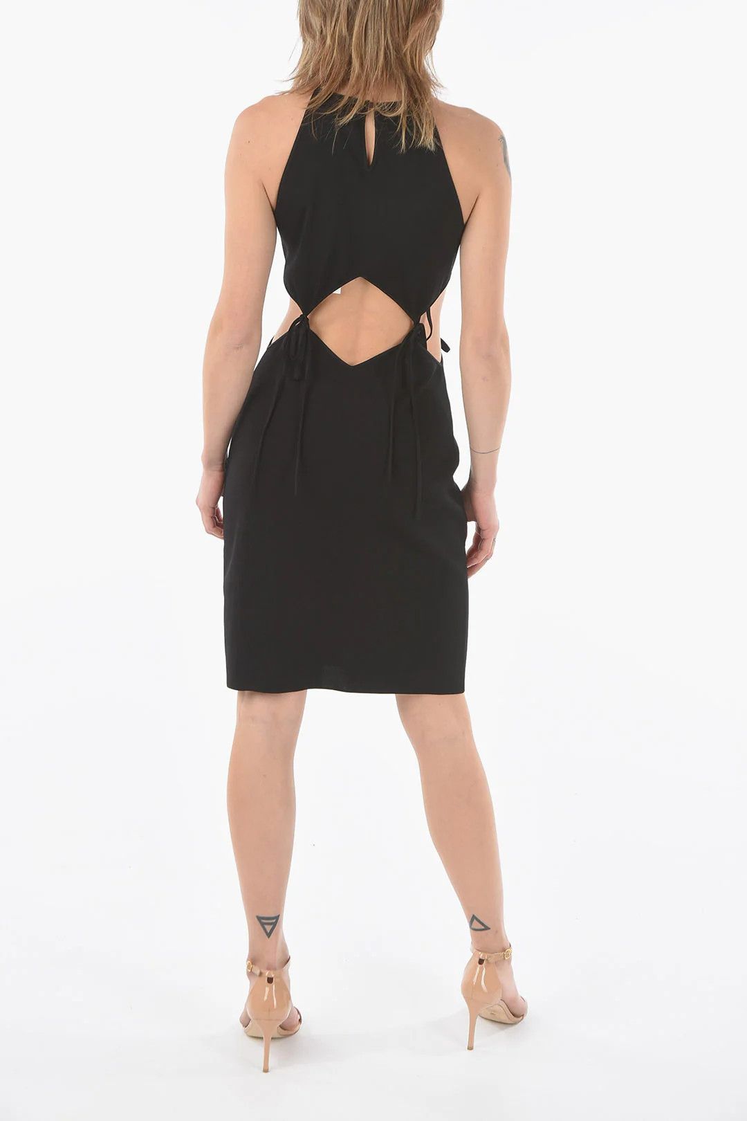 Bottega Veneta og1mm0426 Mini Dress in Black Size M / US 6-8 / IT 42-44 - 2 Thumbnail