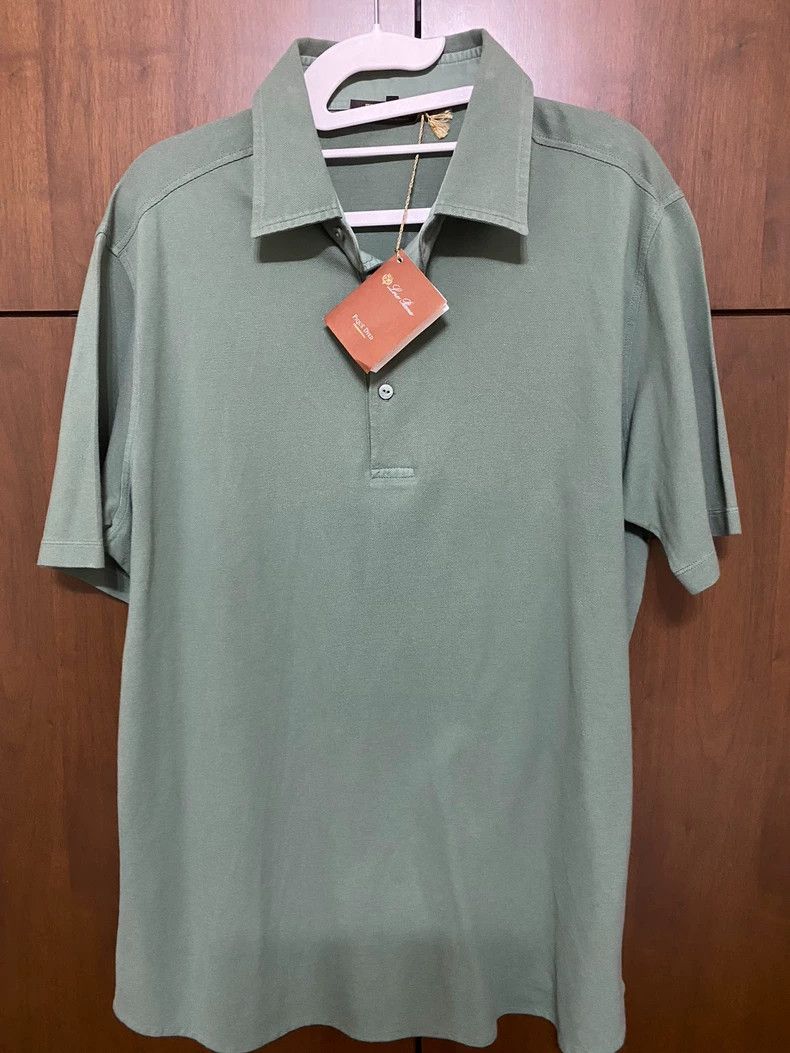Loro Piana LORO PIANA Men's short-sleeved polo shirt T-shirt Size US XL / EU 56 / 4 - 1 Thumbnail