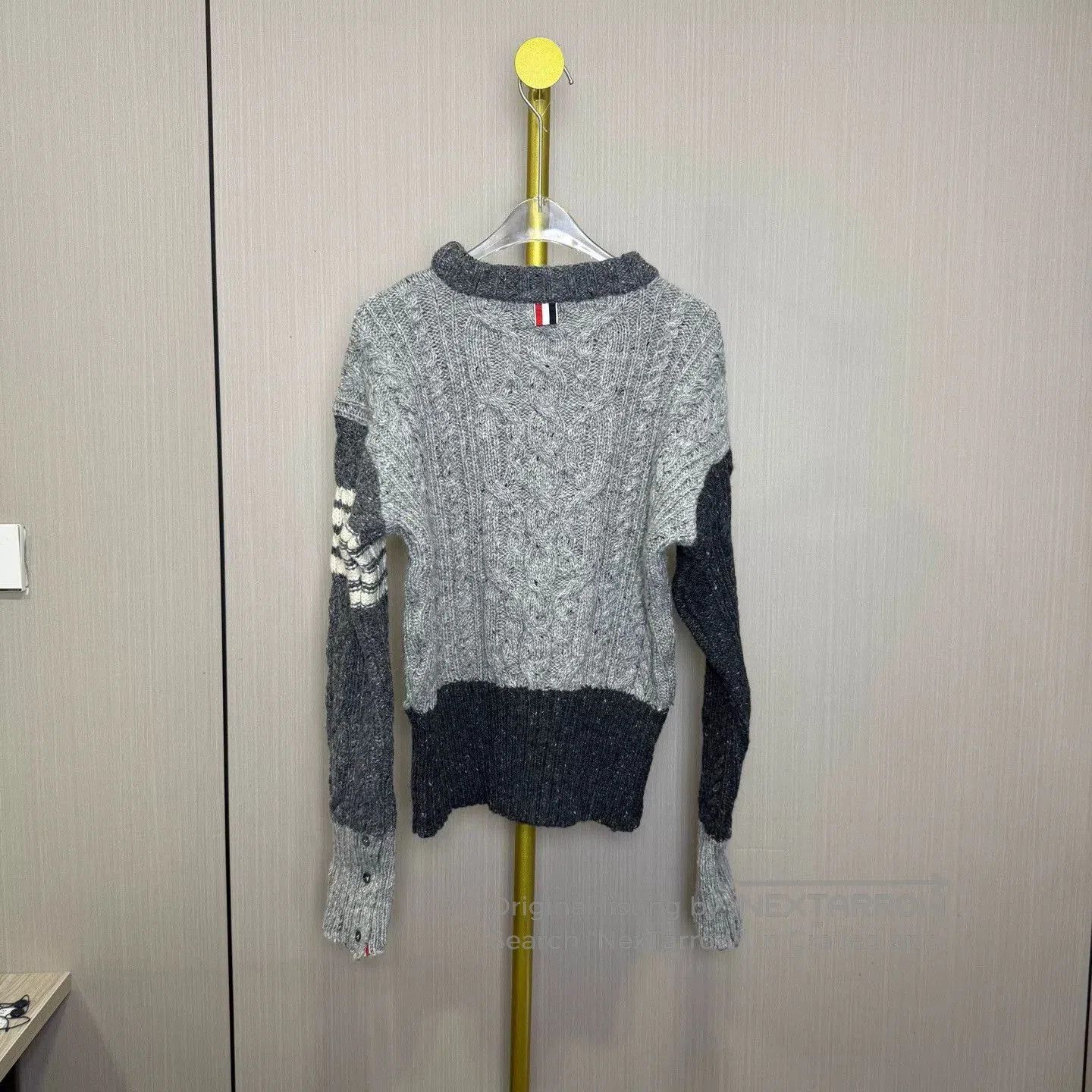 Thom Browne Thom Browne Gray Colorblock Sweater. Size US S / EU 44-46 / 1 - 2 Thumbnail