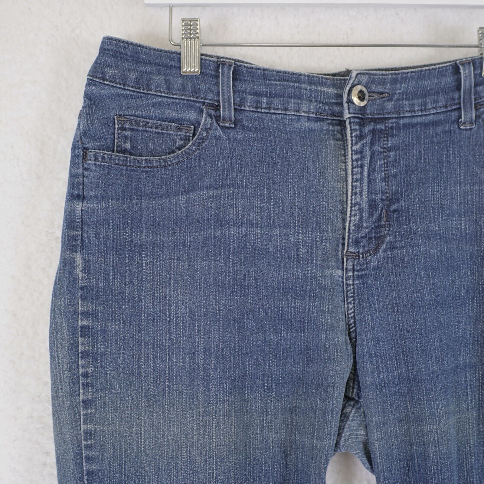 Lee Lee Slender Secret Low Waist Jeans Blue Denim High Rise 14 M Size 35" - 2 Thumbnail
