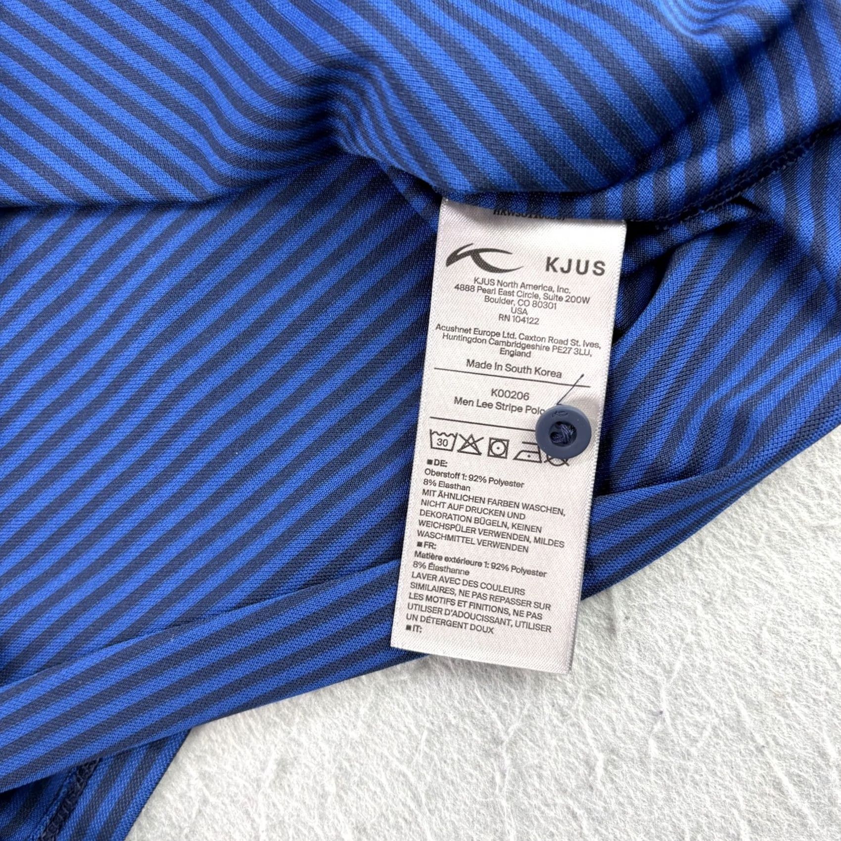 KJUS Kjus Polo Shirt Mens 2XL Blue Striped Golf Performance Wicking Stretch Shirt Mens 2XL Blue Striped Polo KJUS Golf Performance/Activewear Size US XXL / EU 58 / 5 - 7 Thumbnail