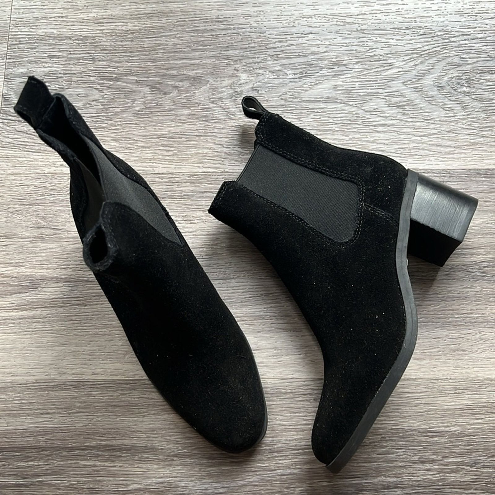 Steve Madden Steven Madden Black Leather Stacked Heel Ankle Boots 6B Size US 6 / IT 36 - 4 Thumbnail