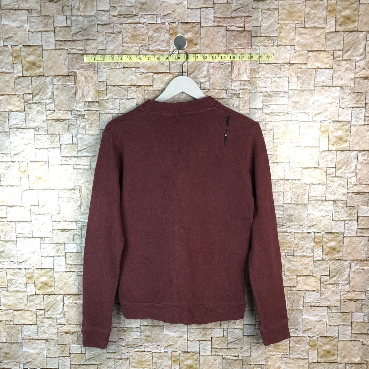 Japanese Brand Graniph Maroon Cardigan Knitwear #A1204 Size US S / EU 44-46 / 1 - 13 Thumbnail