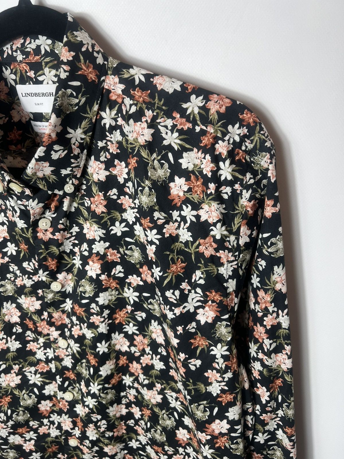 Lindbergh Vintage designer Lindbergh Flowers Print Button up shirt Size US L / EU 52-54 / 3 - 4 Thumbnail