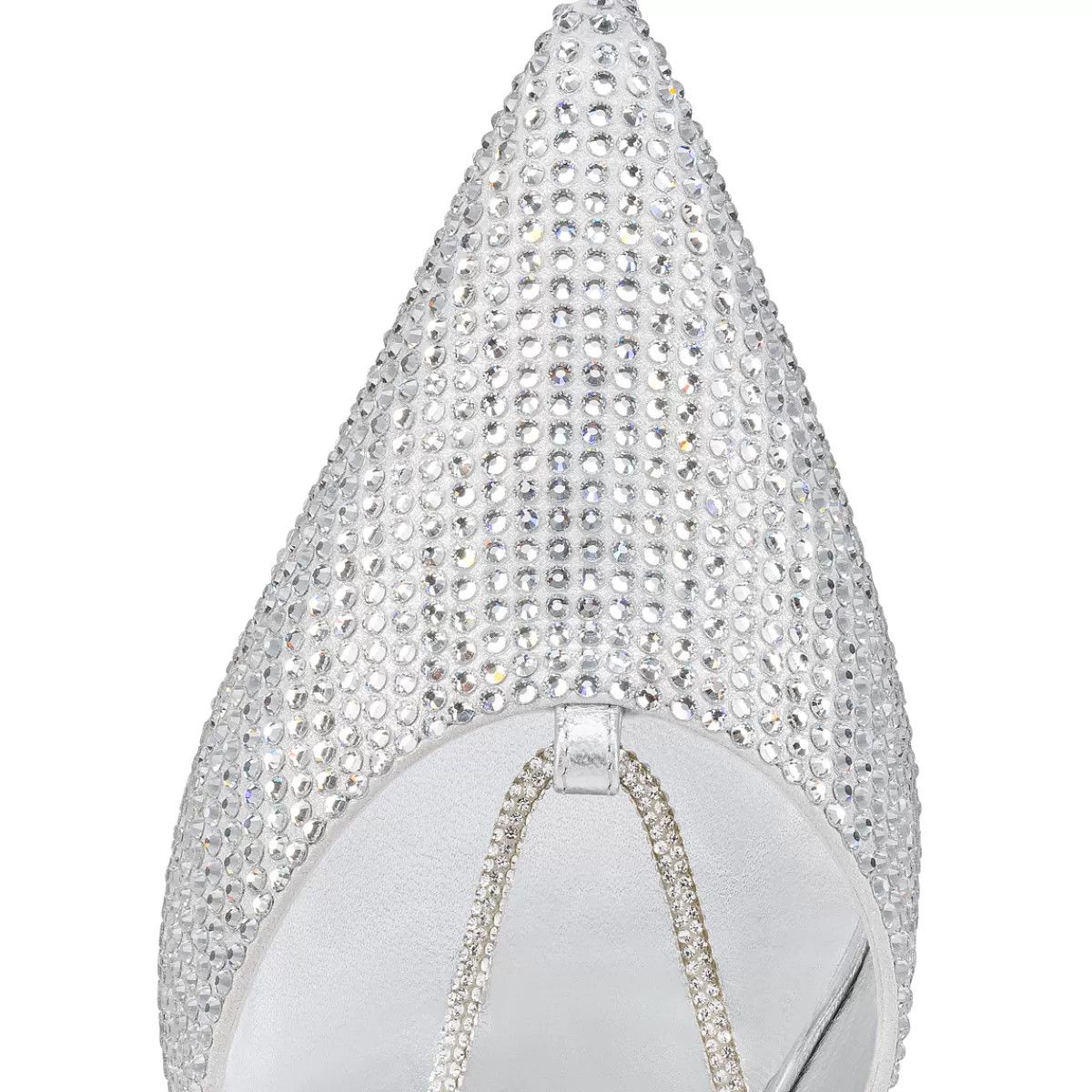 Christian Louboutin o1s1wg111024 Astrid Lace Strass Pumps in Silver Size US 6 / IT 36 - 4 Thumbnail