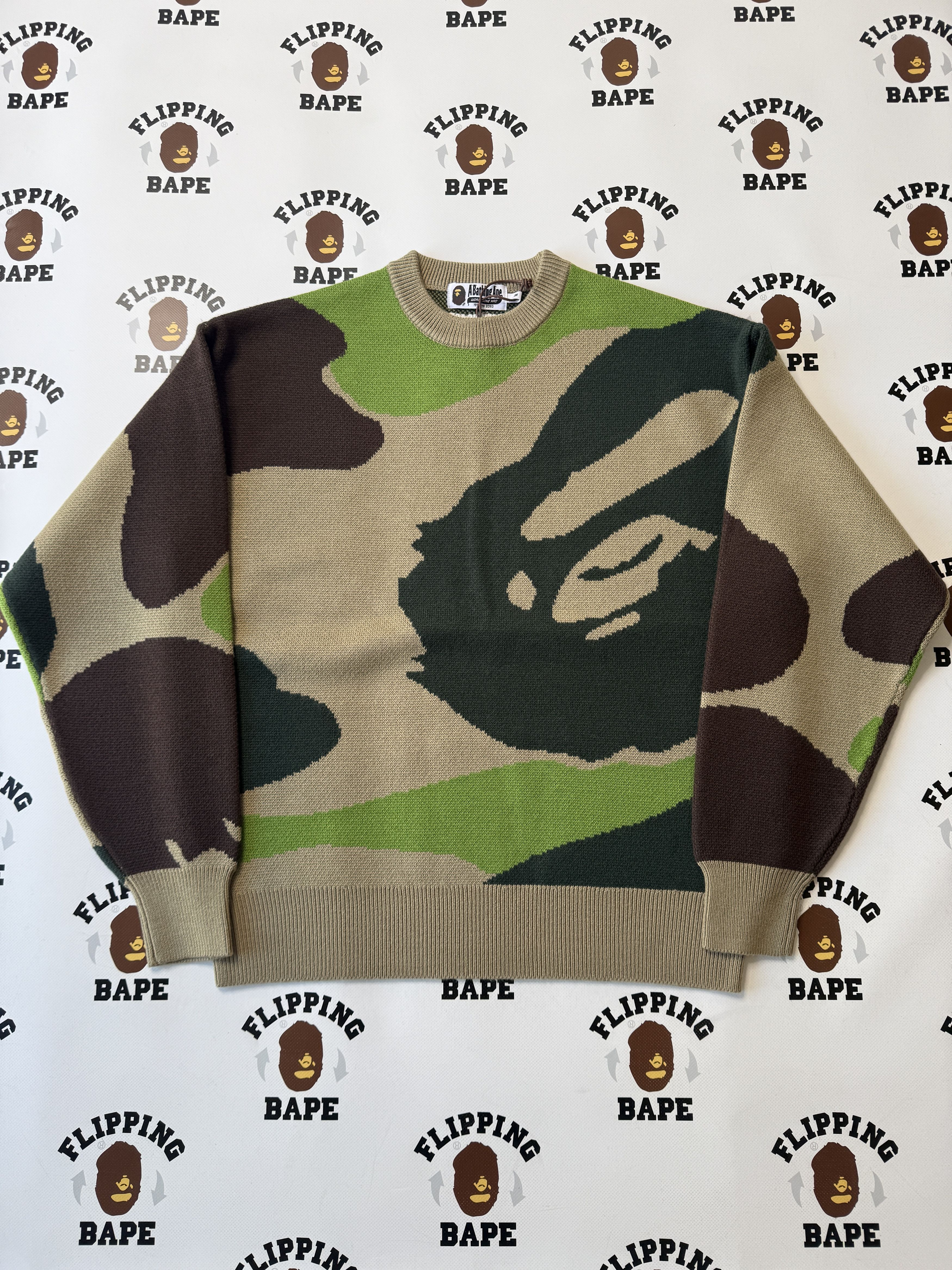 Bape BAPE MEGA ABC CAMO KNIT CREWNECK SWEATSHIRT Size US M / EU 48-50 / 2 - 2 Thumbnail