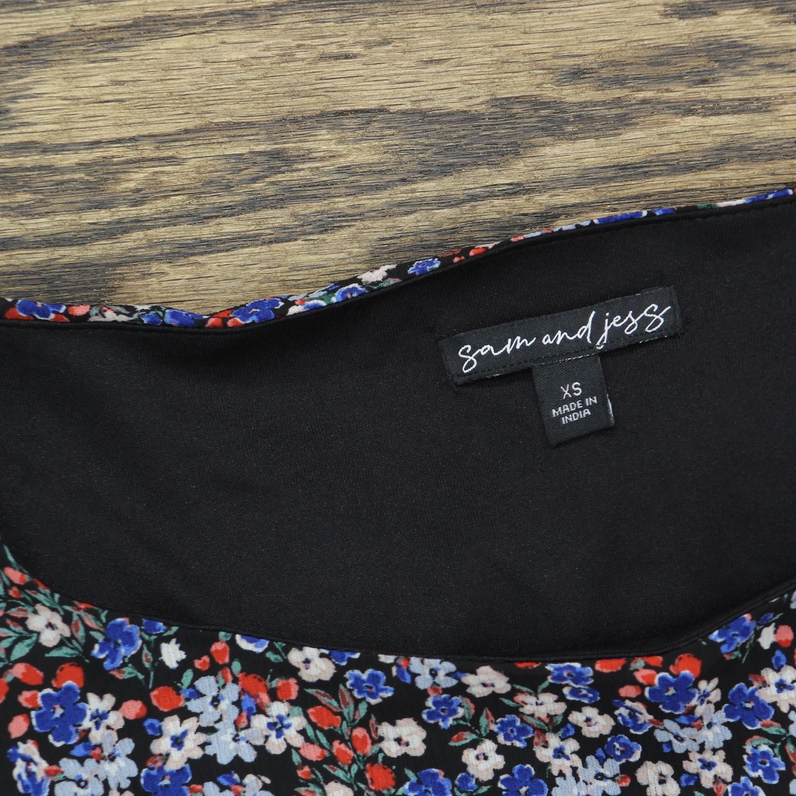 Other Nwt Sam And Jess Top Ta93442728j Americana Floral Red Xs Size XS / US 0-2 / IT 36-38 - 4 Thumbnail