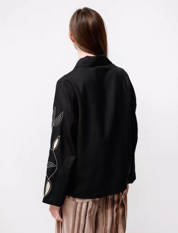 Our Legacy Our Legacy size32 Embroidered leather patchwork thin coat Size US XXS / EU 40 - 4 Thumbnail