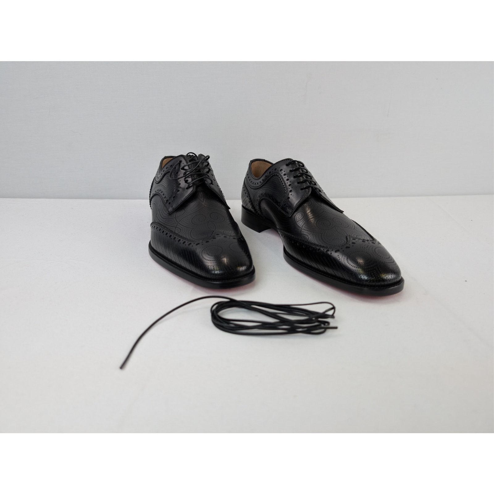 Christian Louboutin o1rshd1 Grave black calf leather derby shoe Boots in Black Size US 8 / EU 41 - 5 Thumbnail