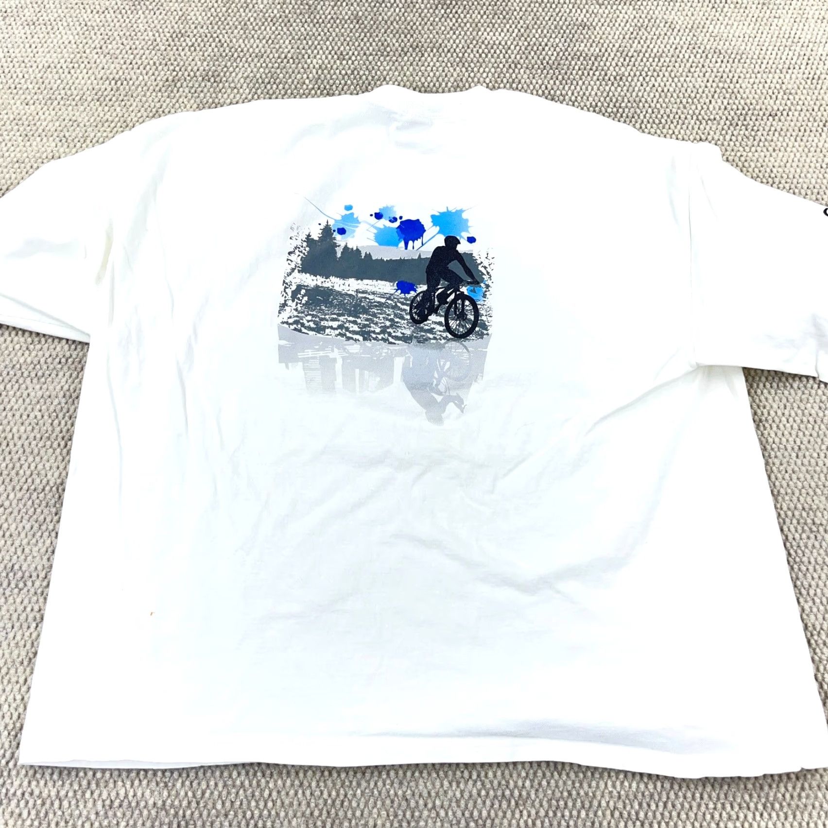 Hanes Vintage Hanes T-Shirt Men 3XL White Long Sleeve Bicycle BMX Hit Performance USA Logo 80s Retro Classic Hipster Motorcycle Beach Biker Shirt Size US XXL / EU 58 / 5 - 3 Thumbnail