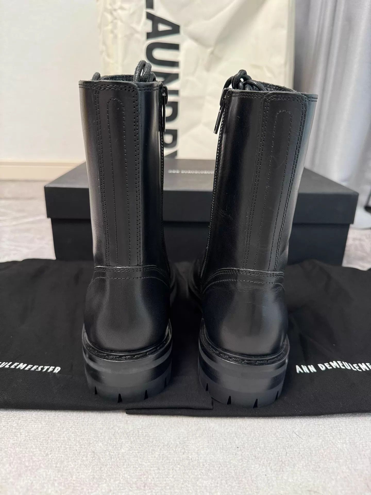 Ann Demeulemeester Ann Demeulemeester high-top combat boots 36.5 black Size US 6 / IT 36 - 4 Thumbnail