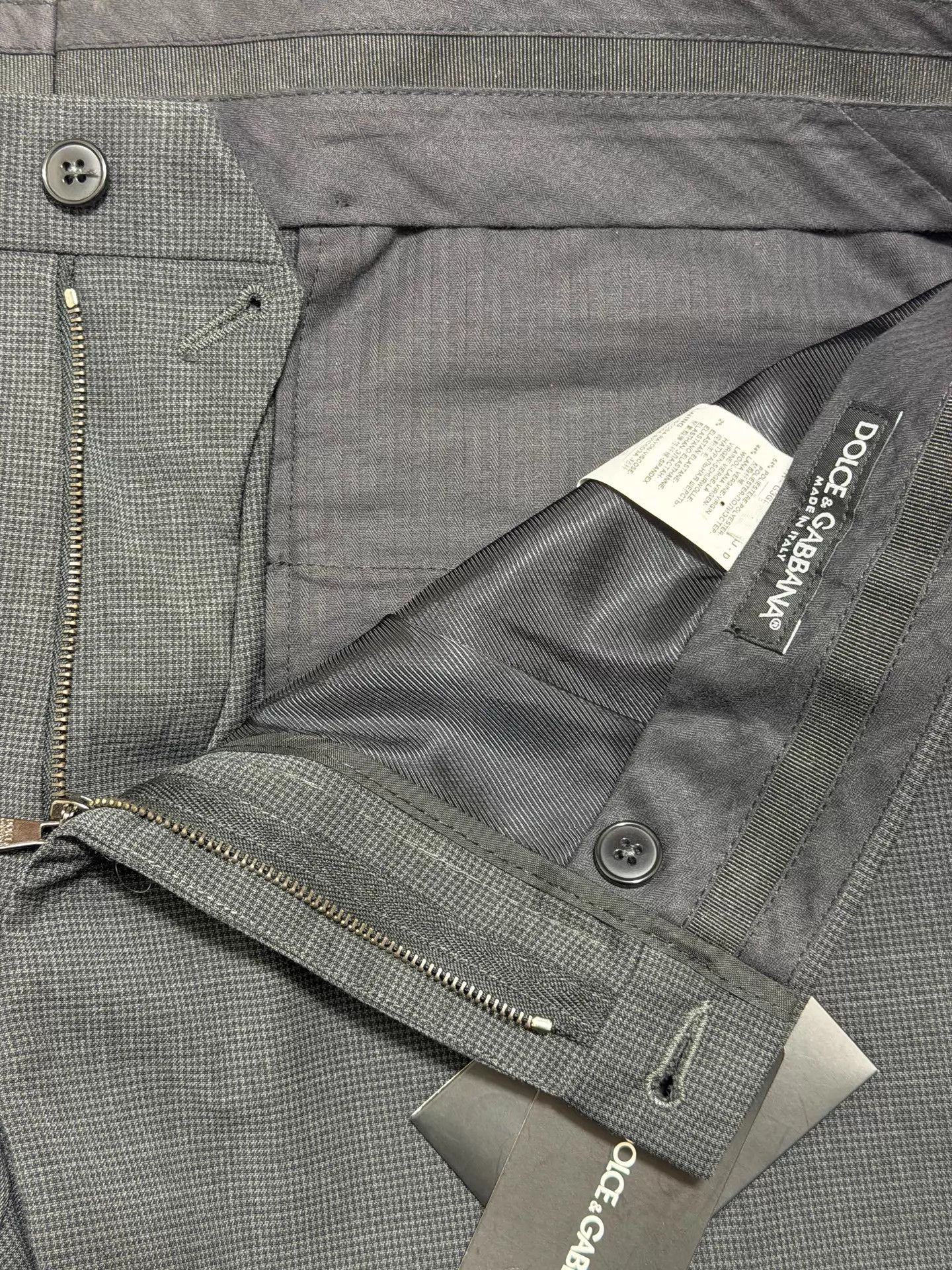 Dolce & Gabbana DG Slim Fit Checked Wool Trousers Size 54 Made in Italy New Size US 38 / EU 54 - 4 Thumbnail