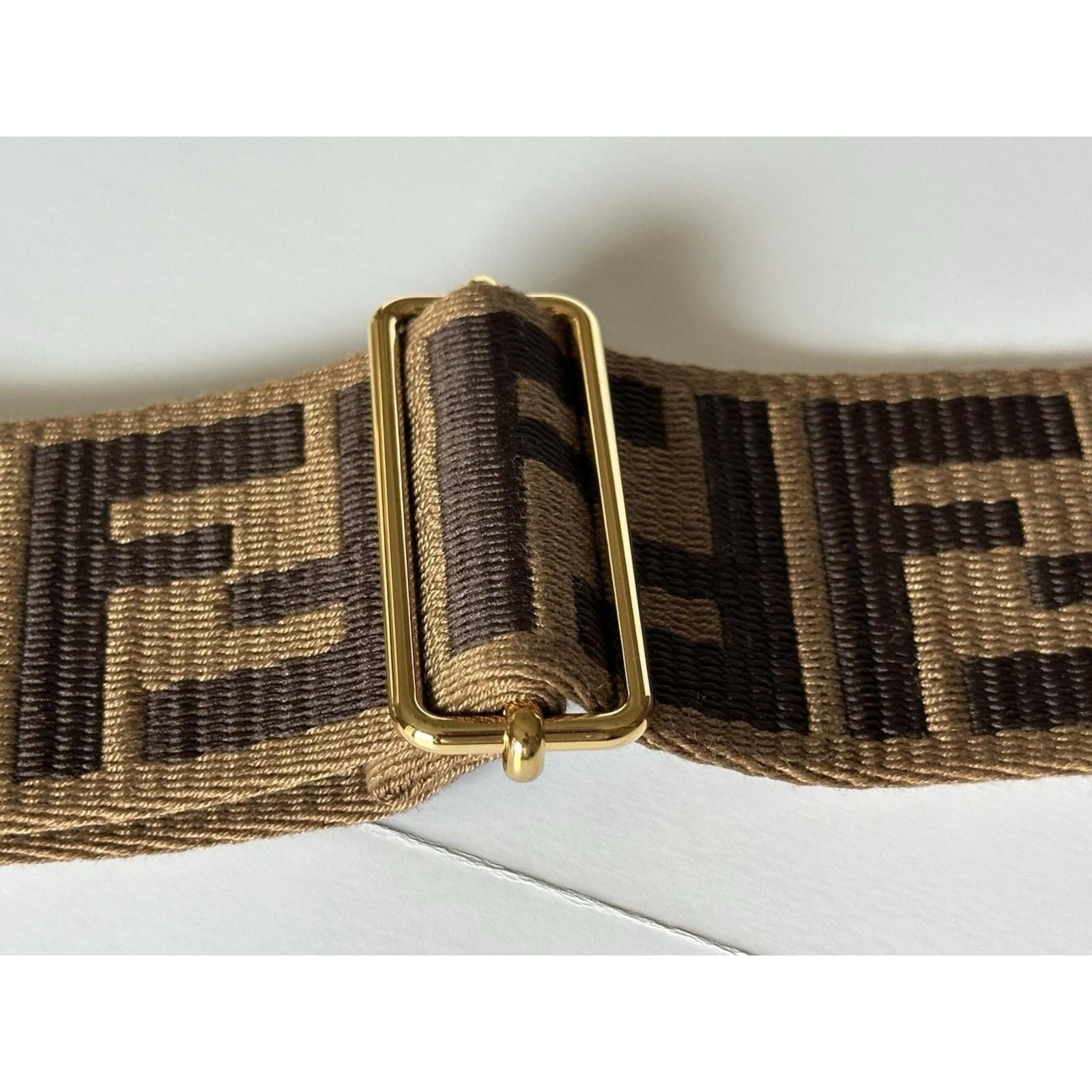 Fendi FENDI FF Logo Adjustable Strap Brown Italy NWT $980 Size ONE SIZE - 6 Thumbnail