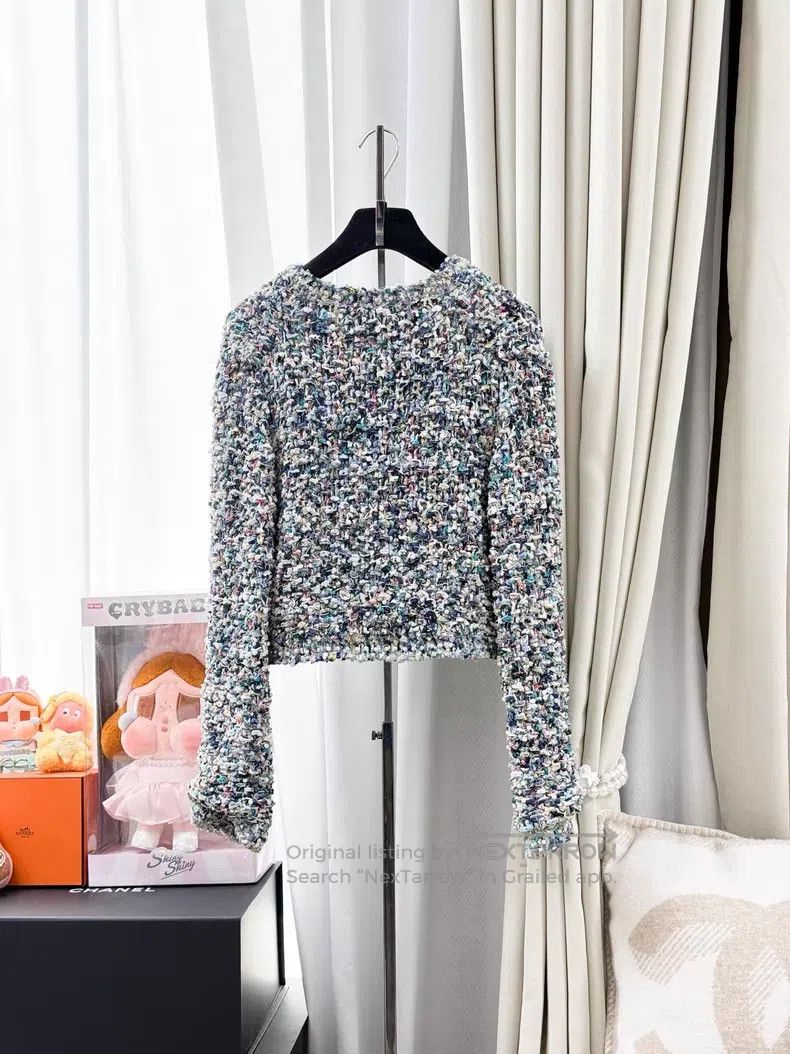 Chanel Chanel Pearl woven long-sleeved short cardigan jacket Size S / US 4 / IT 40 - 3 Thumbnail