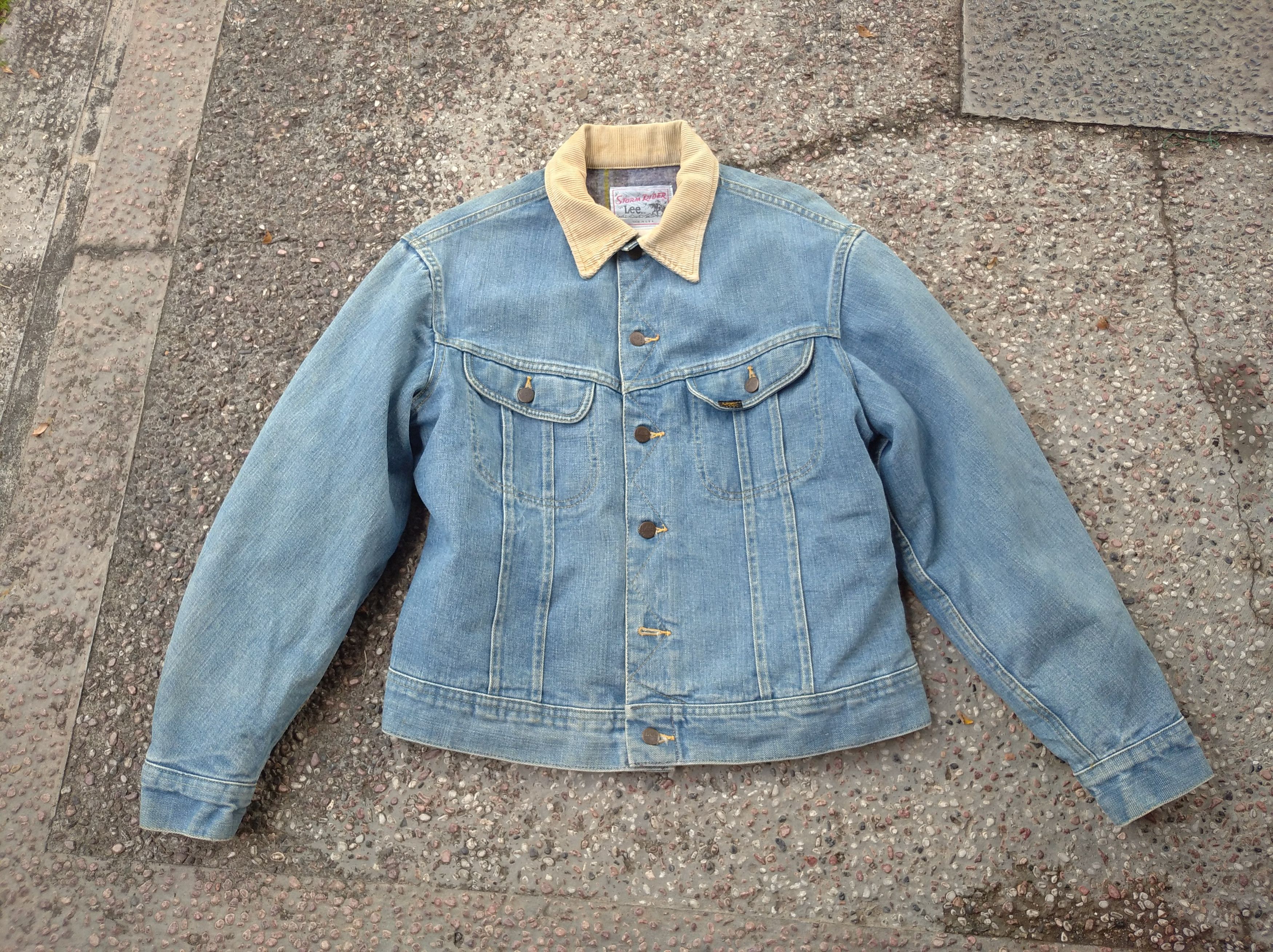 Lee × Vintage 1970s Vintage Lee Storm Riders Blanket Lined Denim Jacket Size US L / EU 52-54 / 3 - 6 Thumbnail