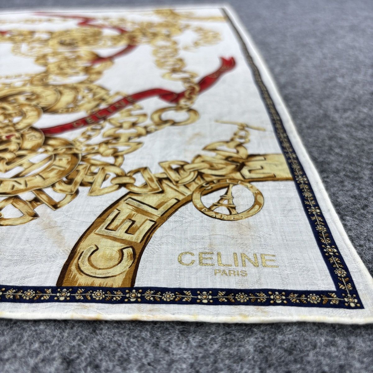 Vintage Celine Handkerchief # E059 # Bandana # Neckerchief Size ONE SIZE - 6 Thumbnail