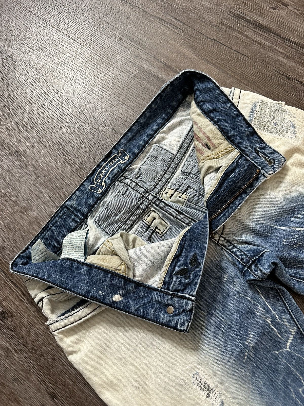 Robins Jeans 🔥Robin’s Jeans🔥 Bleached and Dyed Denim Jeans Size US 31 - 16 Thumbnail