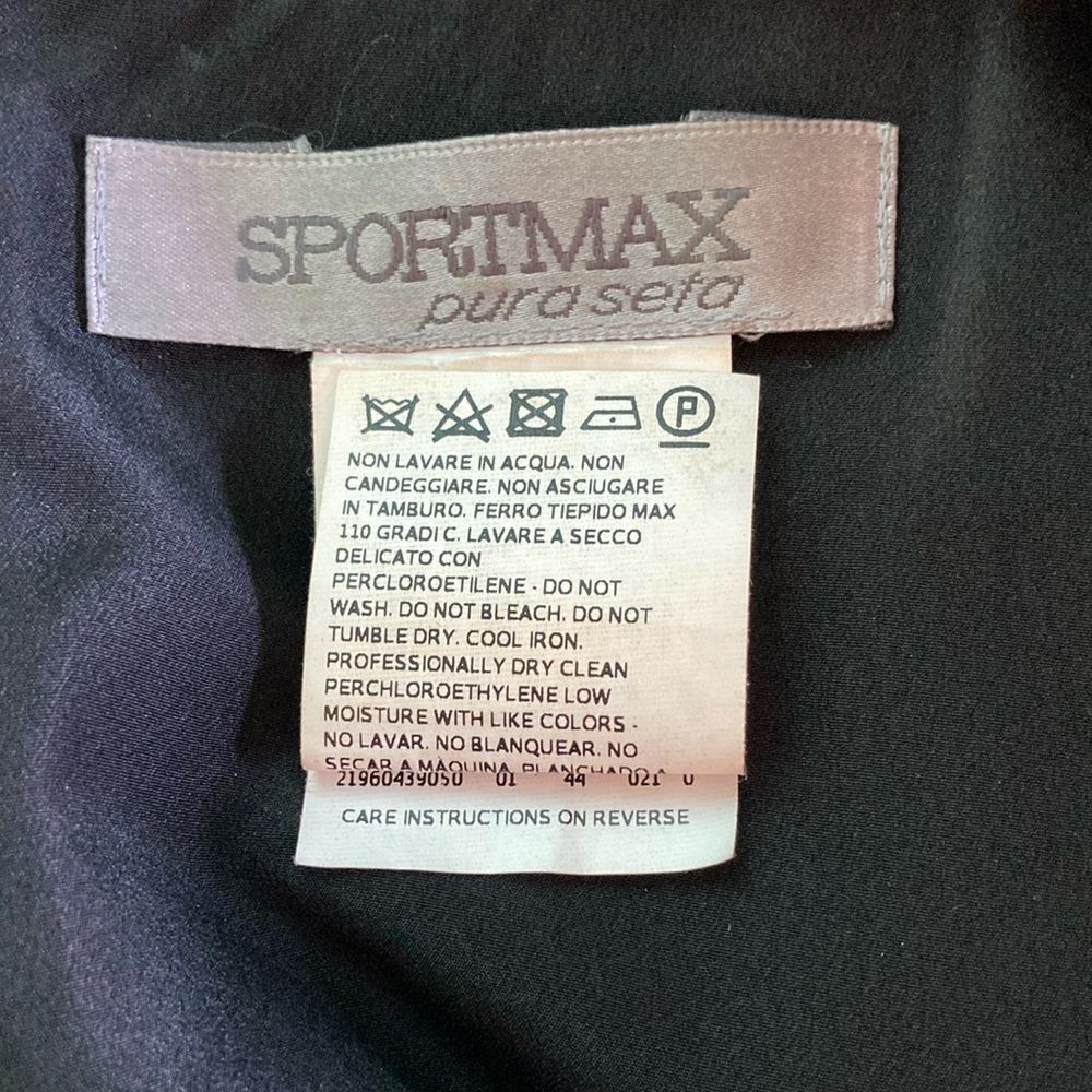 Sportmax Max Mara Sportmax Women’s Size 10 Black White Scribble Print Size L / US 10 / IT 46 - 2 Thumbnail