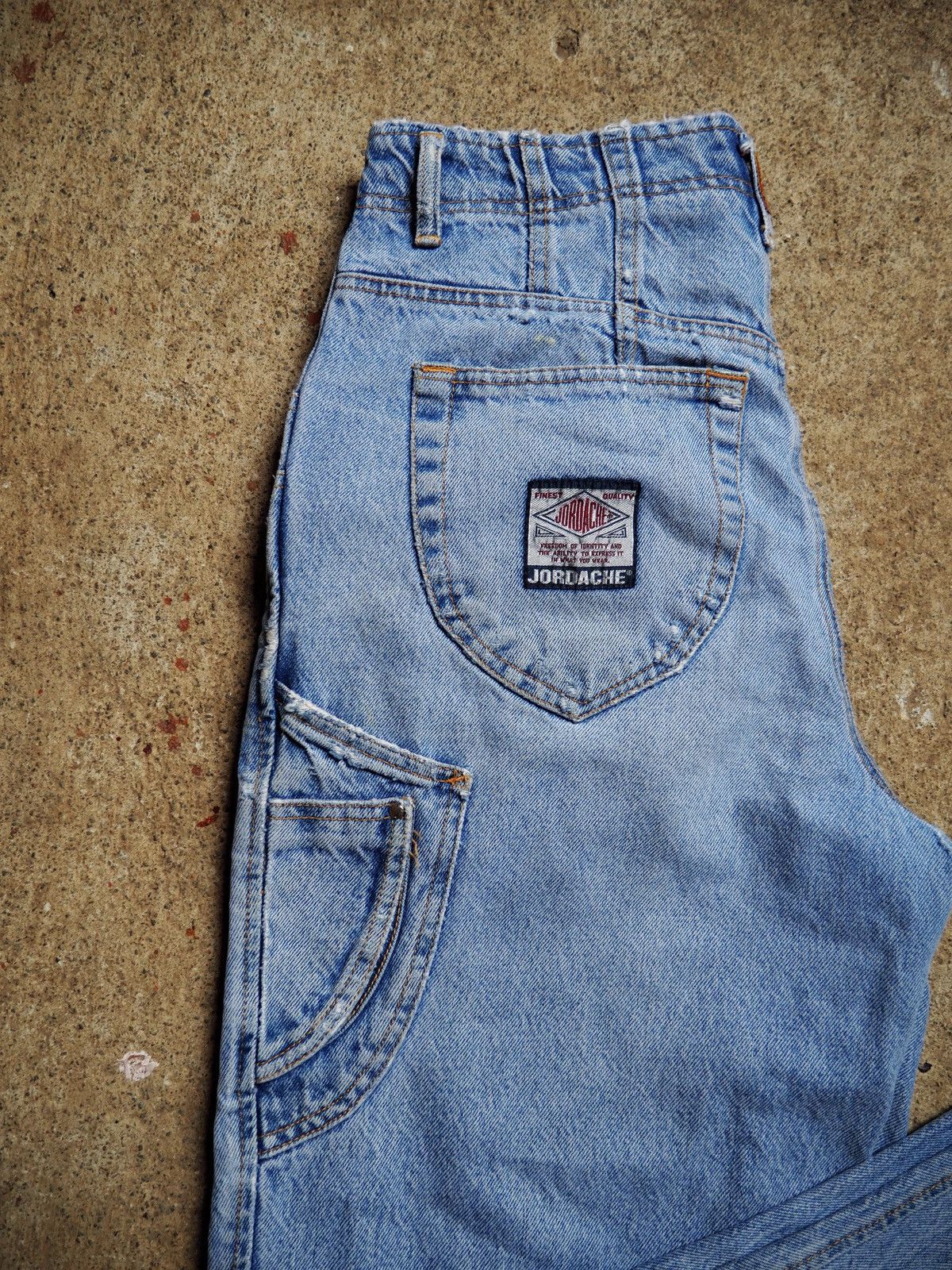 Jordache Vintage 80s 90s Jordache Pleated Carpenter denim, 32 Size US 32 / EU 48 - 5 Thumbnail