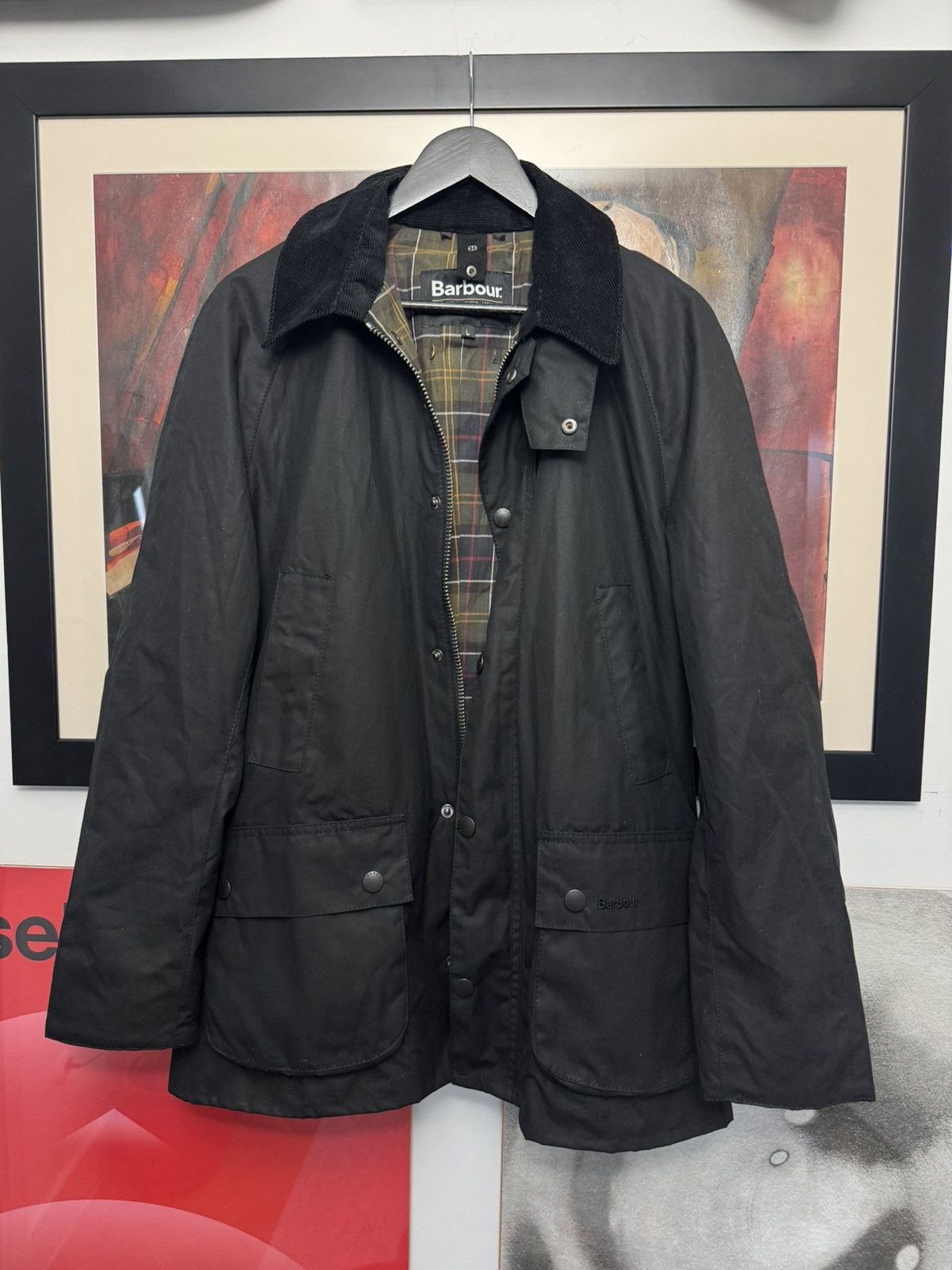 Barbour Barbour Black Waxed Jacket Casual Vintage Wax Corduroy Hype Size US L / EU 52-54 / 3 - 2 Thumbnail
