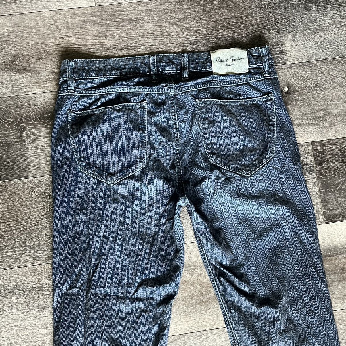 Robert Graham Vintage Robert Graham Slim Jim Washed Blue Denim Jeans 33x30 Size US 33 - 3 Thumbnail