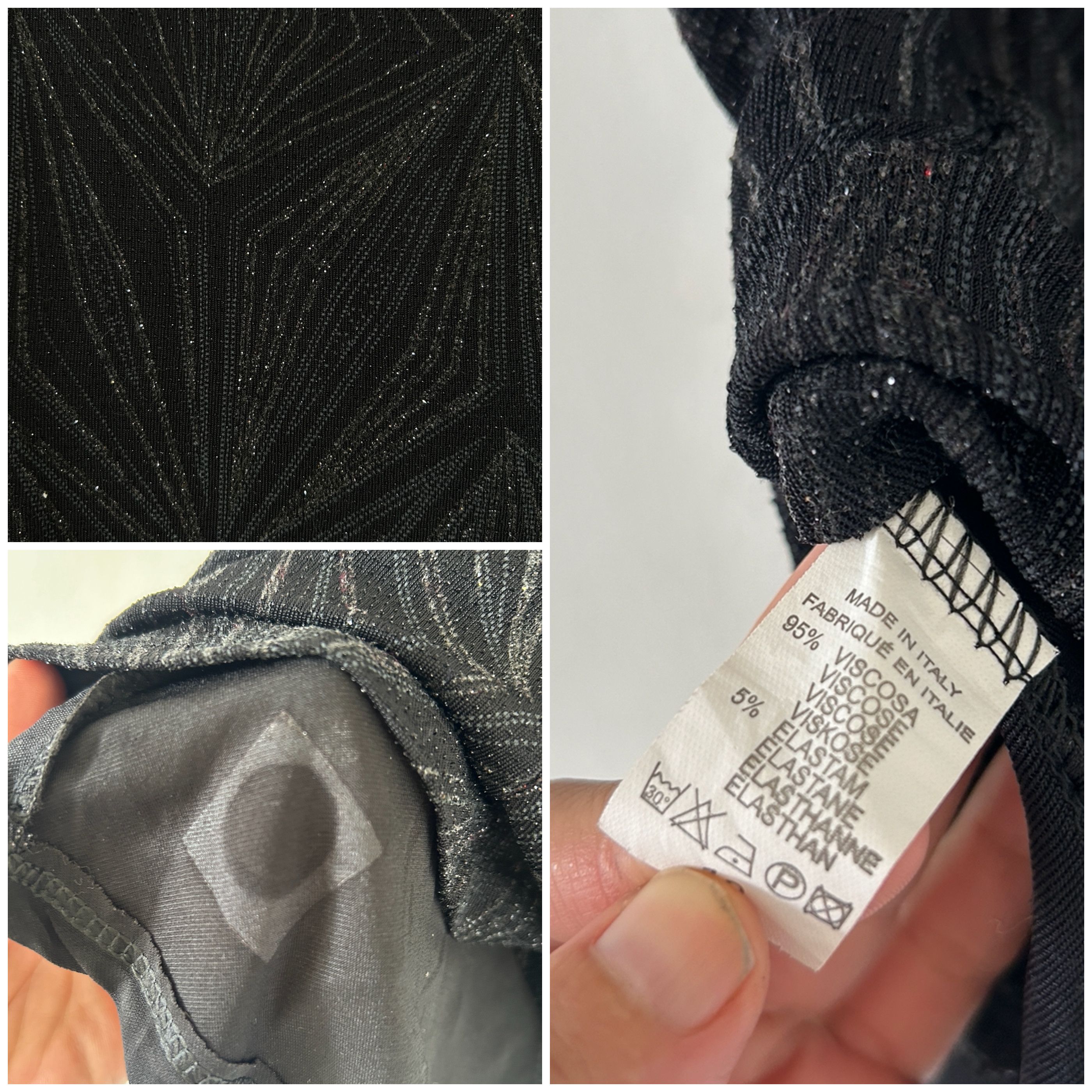 Vintage Vintage 90s black glitter peplum tank top Size M / US 6-8 / IT 42-44 - 9 Thumbnail