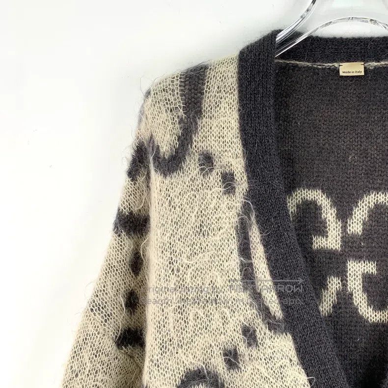 Gucci Gucci 24 colour-blocked logo inlay full-print Mahai wool V Size US S / EU 44-46 / 1 - 3 Thumbnail