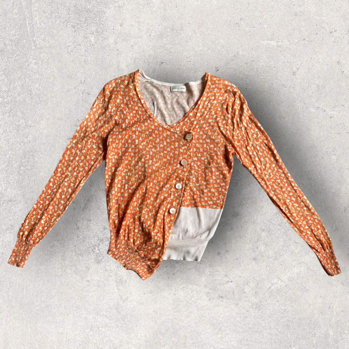 Dries Van Noten Asymmetric Print Cardigan Size S / US 4 / IT 40 - 3 Thumbnail