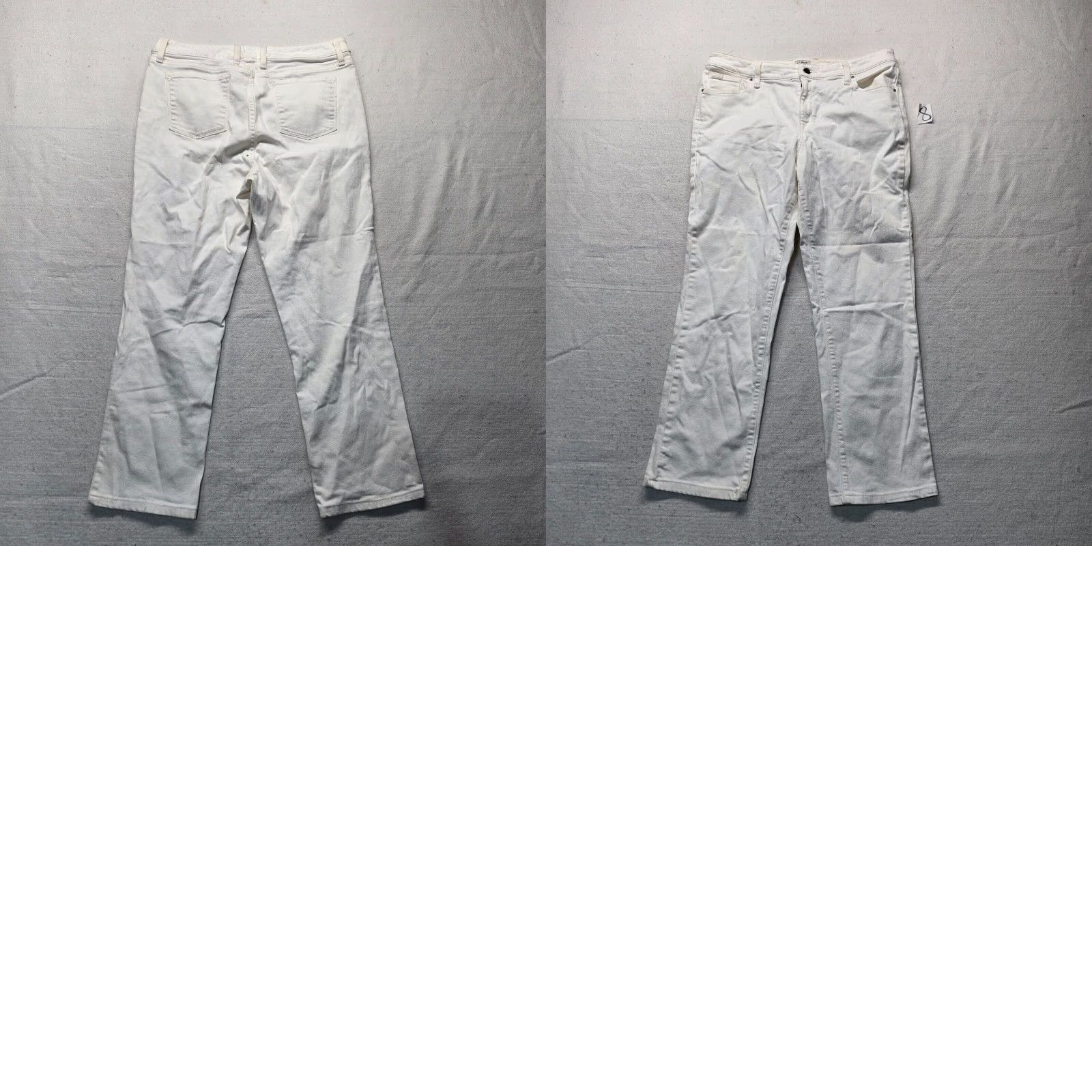 Vintage L.L Bean Women's Solid White Chino Straight Leg Pants Size 14 Size 36" / US 14 / IT 50 - 8 Thumbnail