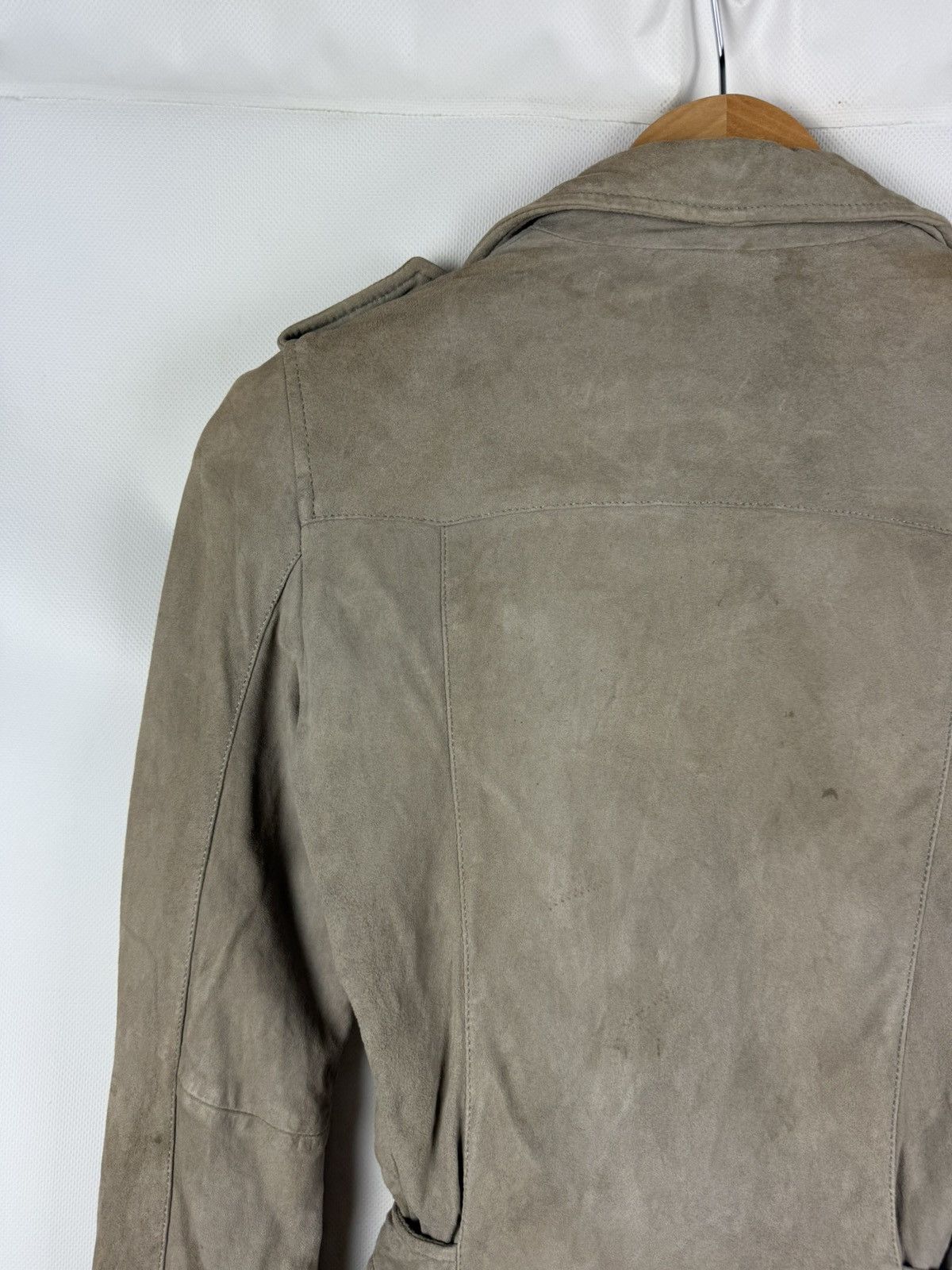 Allsaints Allsaints Suede Balfern Biker Ladies Belted Jacket Size XS / US 0-2 / IT 36-38 - 20 Thumbnail