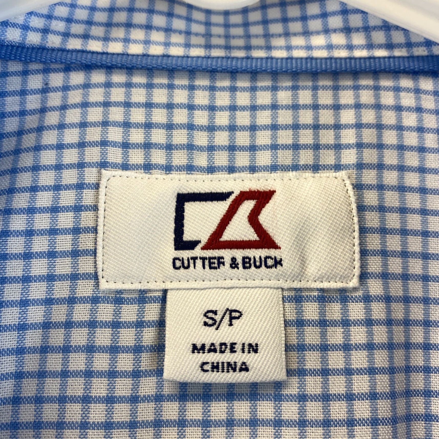 Cutter & Buck VINTAGE Cutter & Buck Dress Shirt Blue S Button-Down Long Sleeve Stripe / 77-51 University Theme Mens Shirt Small Blue, 100% Cotton, Regular Fit Size 36R - 6 Thumbnail