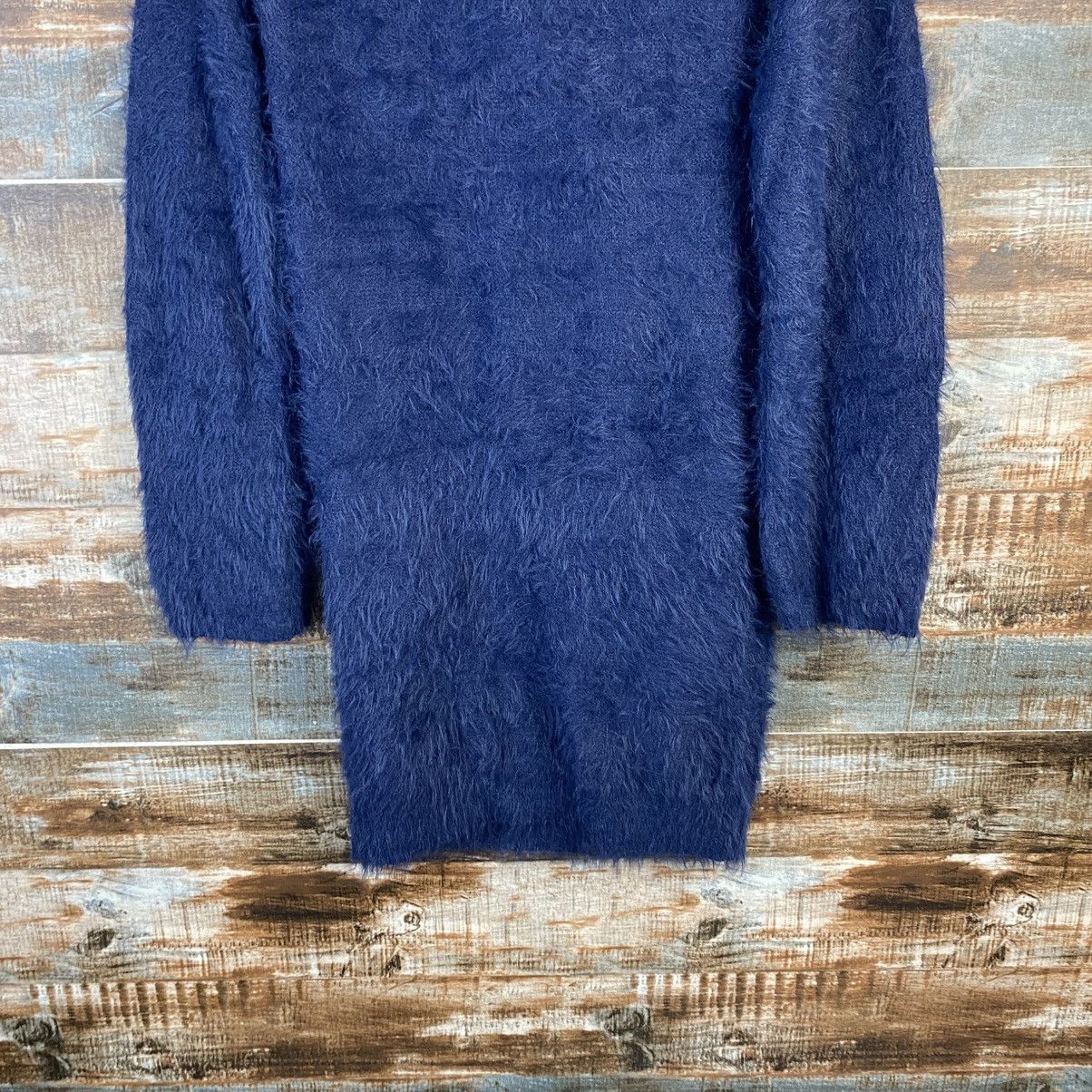 Japanese Brand DL Spiral Girl Dark Blue Fur shaggy Knitwear #C1094 Size S / US 4 / IT 40 - 14 Thumbnail