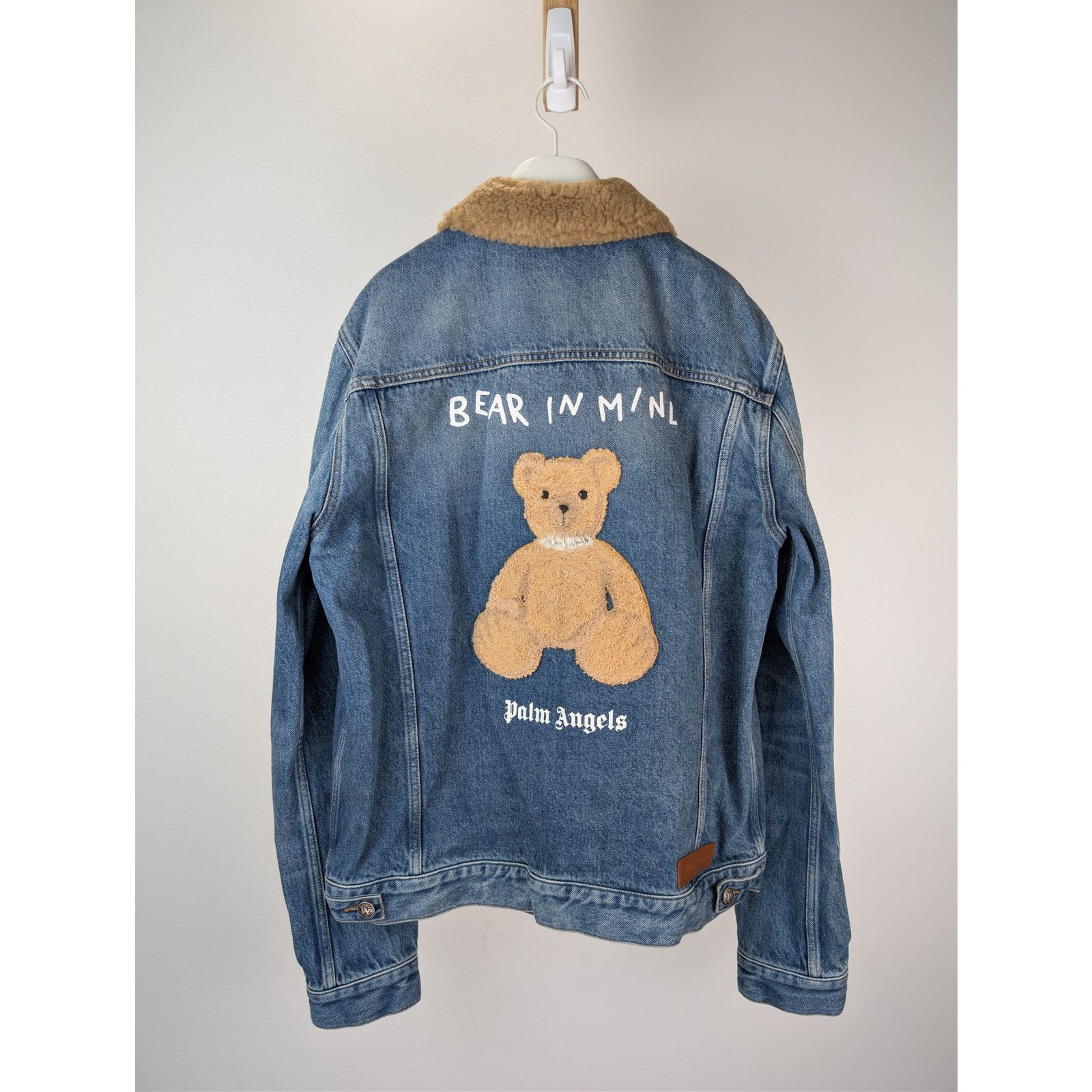 Palm Angels o1rshd1 Bear in Mind Denim Jacket in Blue / Brown Size US XXL / EU 58 / 5 - 11 Thumbnail