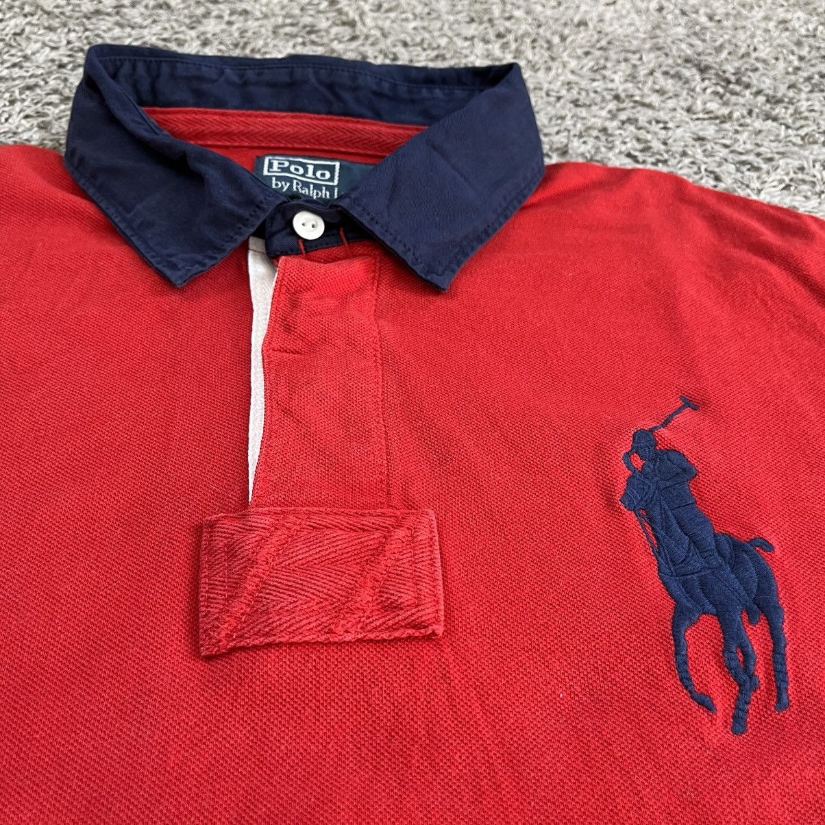 Polo Ralph Lauren 🔴Polo Ralph Lauren Shirt Size XL Big Pony Red Navy Blue Size US XL / EU 56 / 4 - 9 Thumbnail