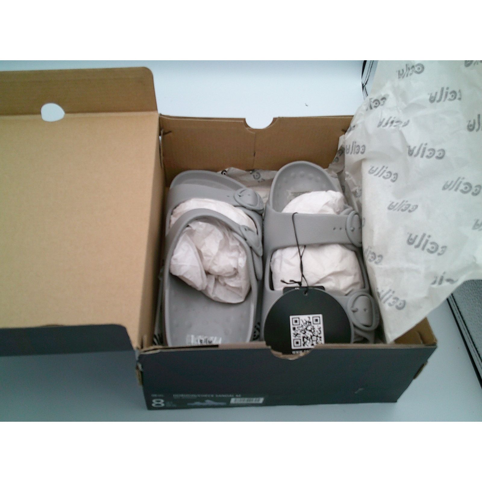 Other CCILU Horizon Check Sandal Size 8 Gray and Black Size US 8 / IT 38 - 5 Thumbnail
