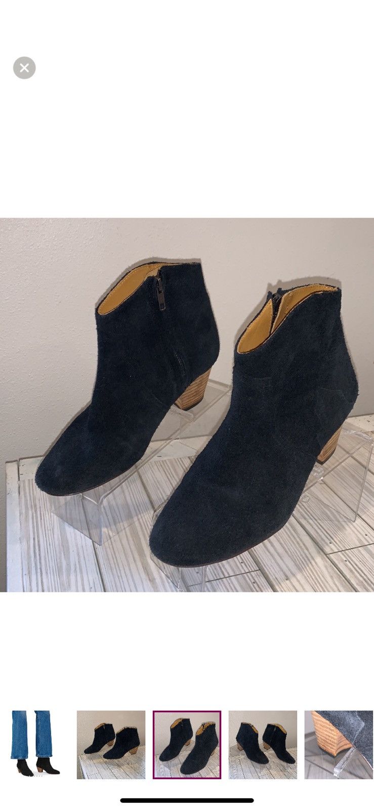 Isabel Marant ISABEL MARENT WESTERN ANKLE SUEDE BOOTIES SIZE 7 Size US 7 / IT 37 - 2 Thumbnail