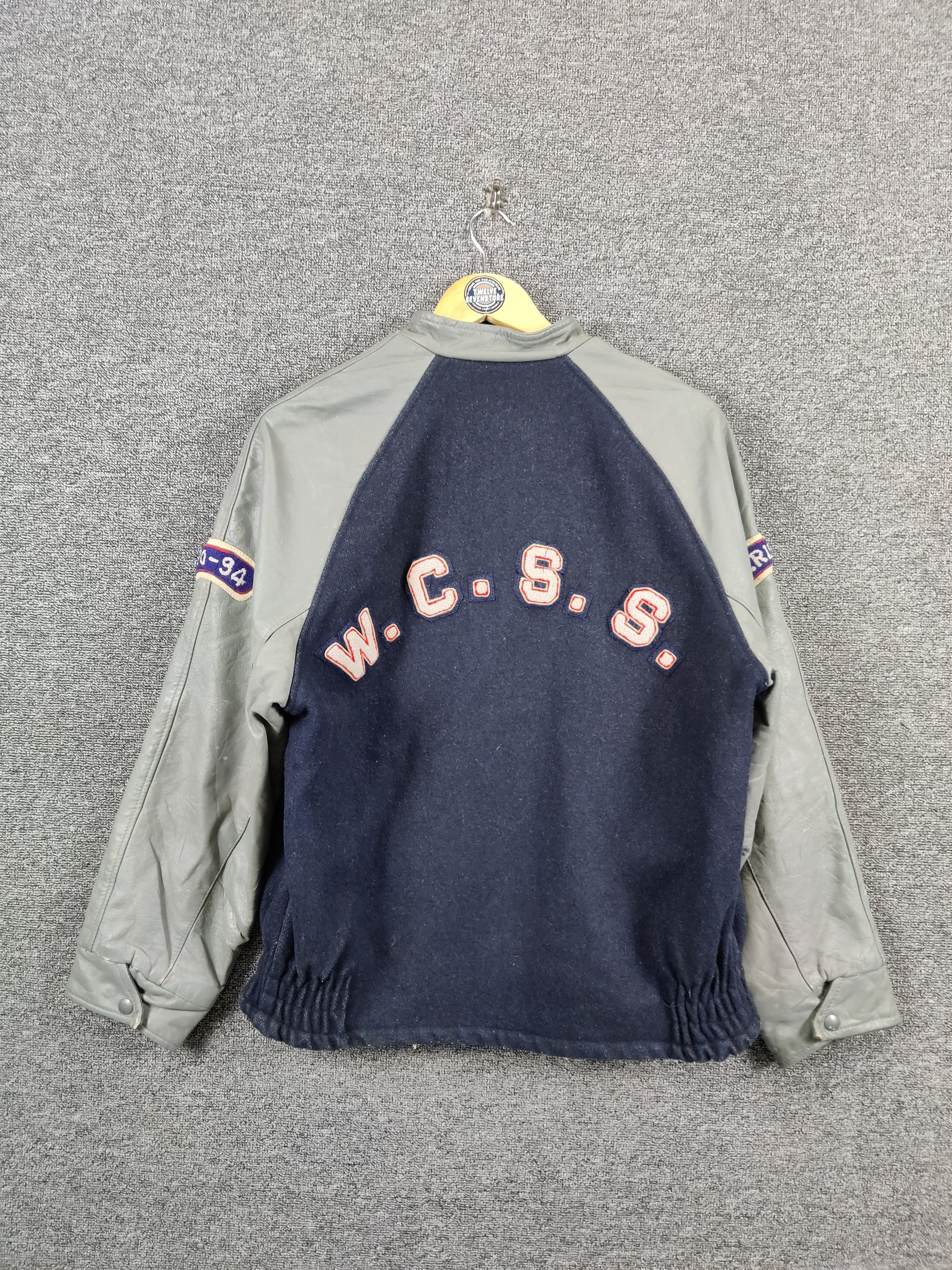 Vintage Vintage West Carleton Wool Varsity Leather Jacket Size US M / EU 48-50 / 2 - 6 Thumbnail