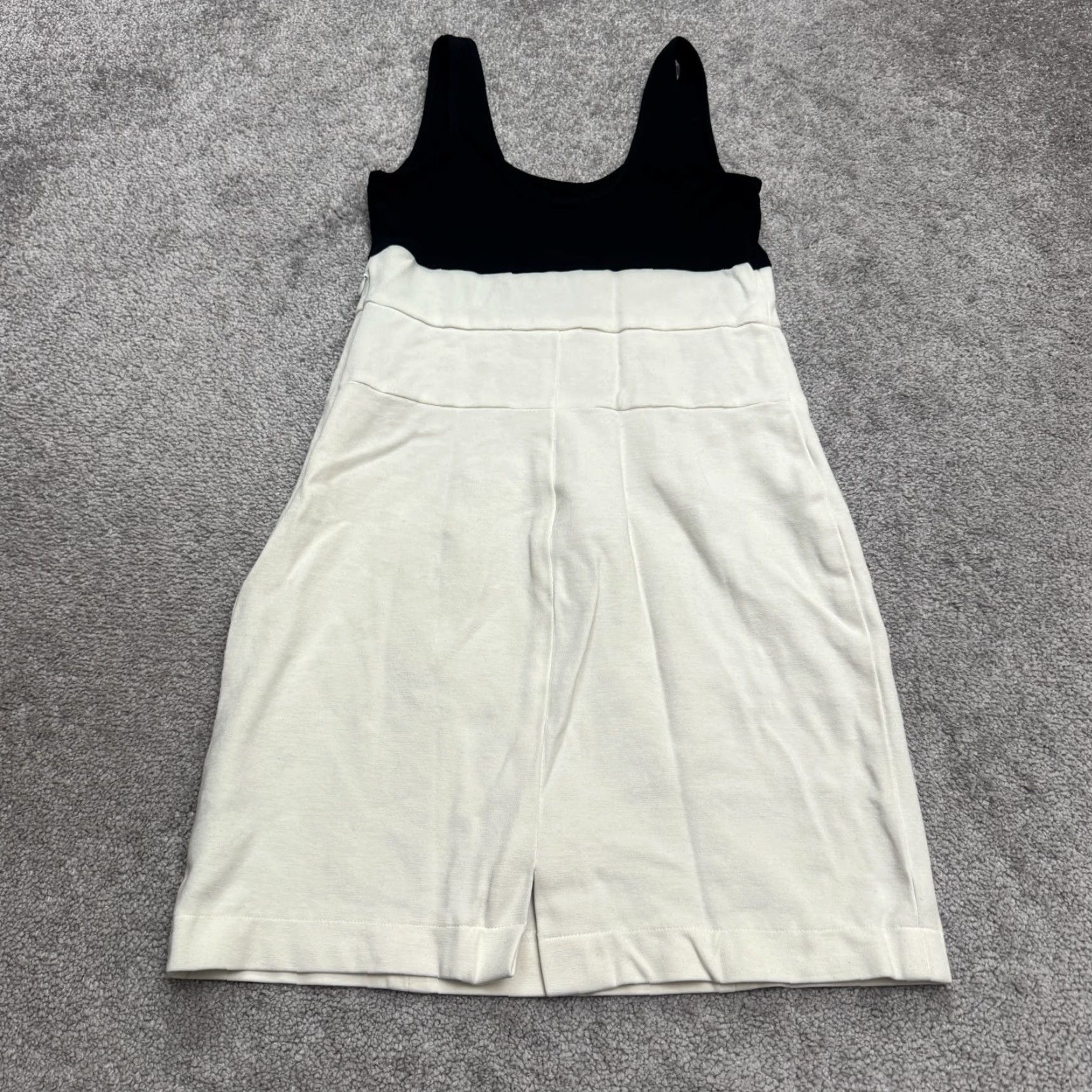 Theory Theory Colorblock Midi Sheath Dress Womens 6 Black White Sleeveless Stretch Work Size M / US 6-8 / IT 42-44 - 2 Thumbnail