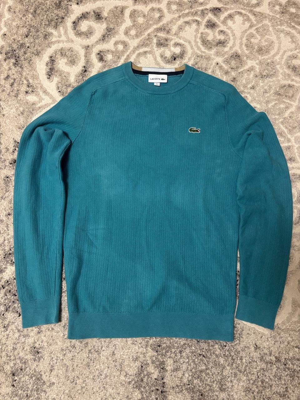 Lacoste Lacoste Knit Crewneck Sweater – Teal Blue Size: FR-3, US-S Size US S / EU 44-46 / 1 - 12 Thumbnail