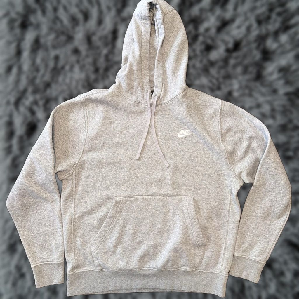 Nike VINTAGE Nike Hoodie Mens Gray Fleece Embroidered Spellout Size M Pullover Hooded Size US M / EU 48-50 / 2 - 1 Thumbnail