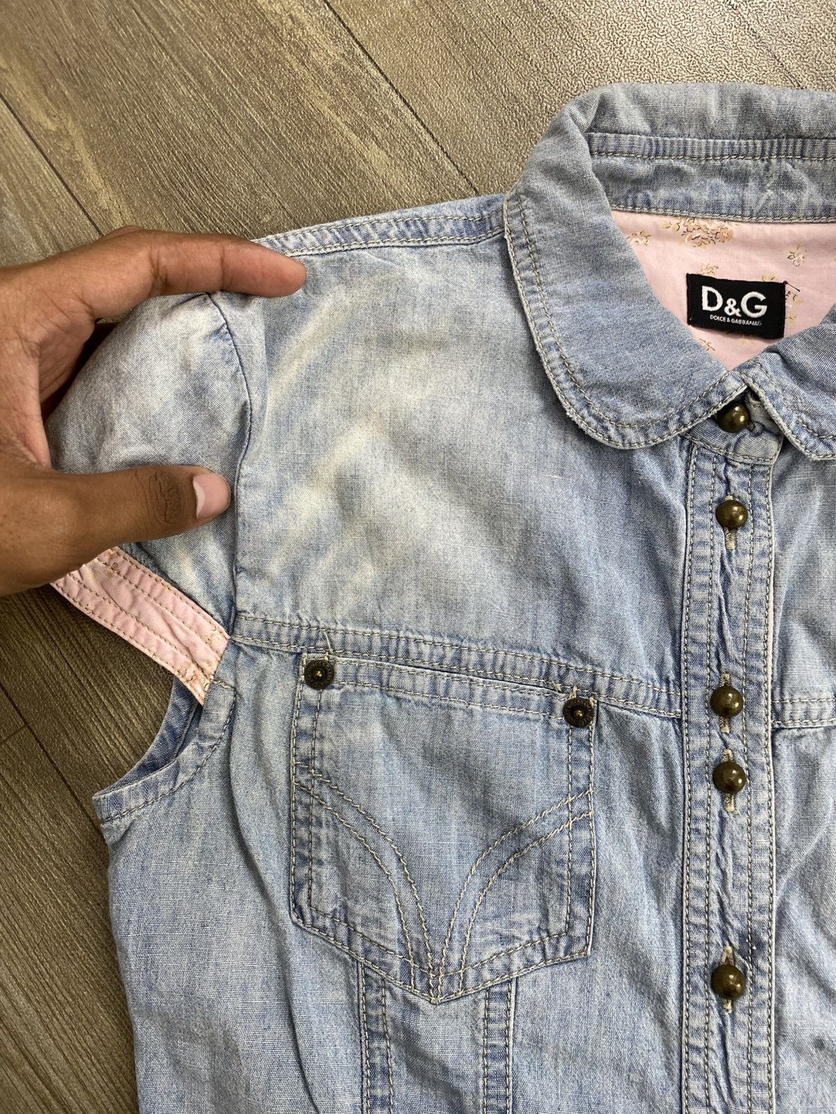 Dolce & Gabbana Vintage Dolce & Gabbana Denim Western Shirt Luxury Size S / US 4 / IT 40 - 6 Thumbnail